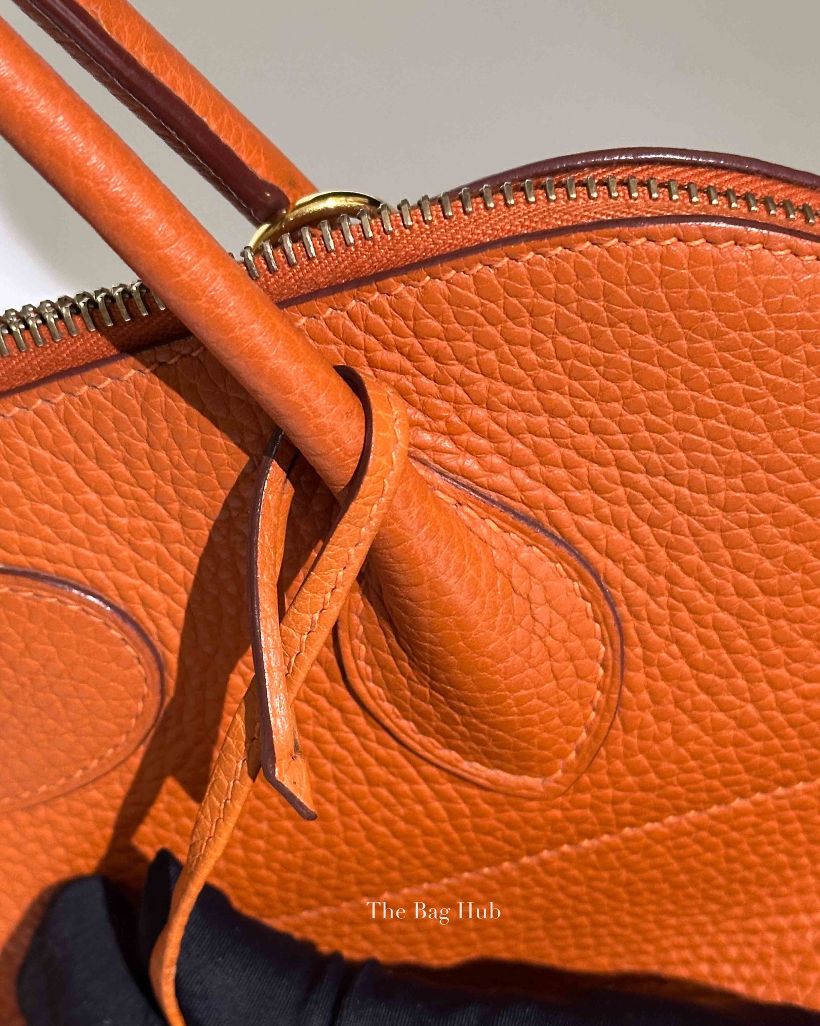 Hermes Orange Taurillon Clemence Bolide 31 Bag GHW
