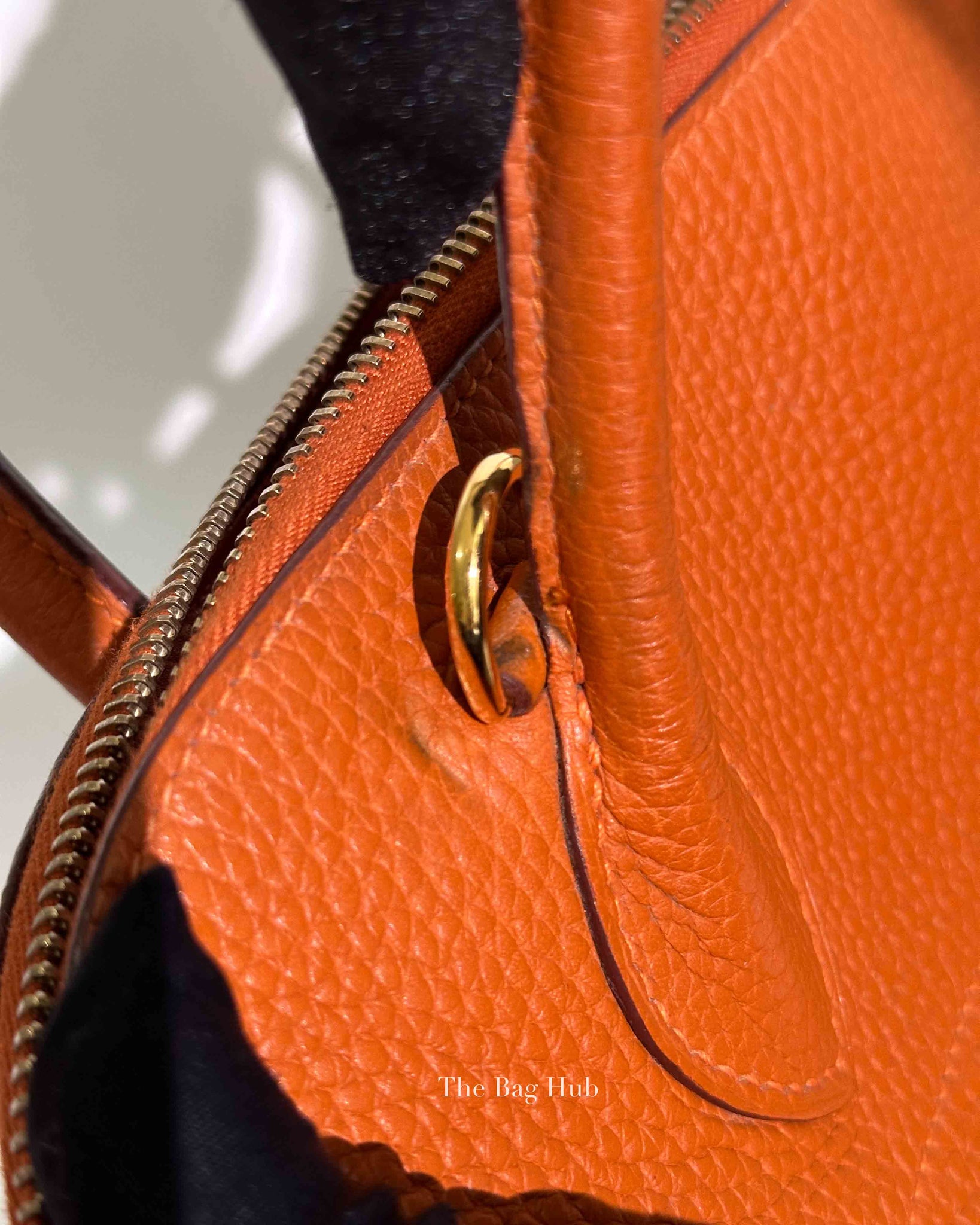 Hermes Orange Taurillon Clemence Bolide 31 Bag GHW