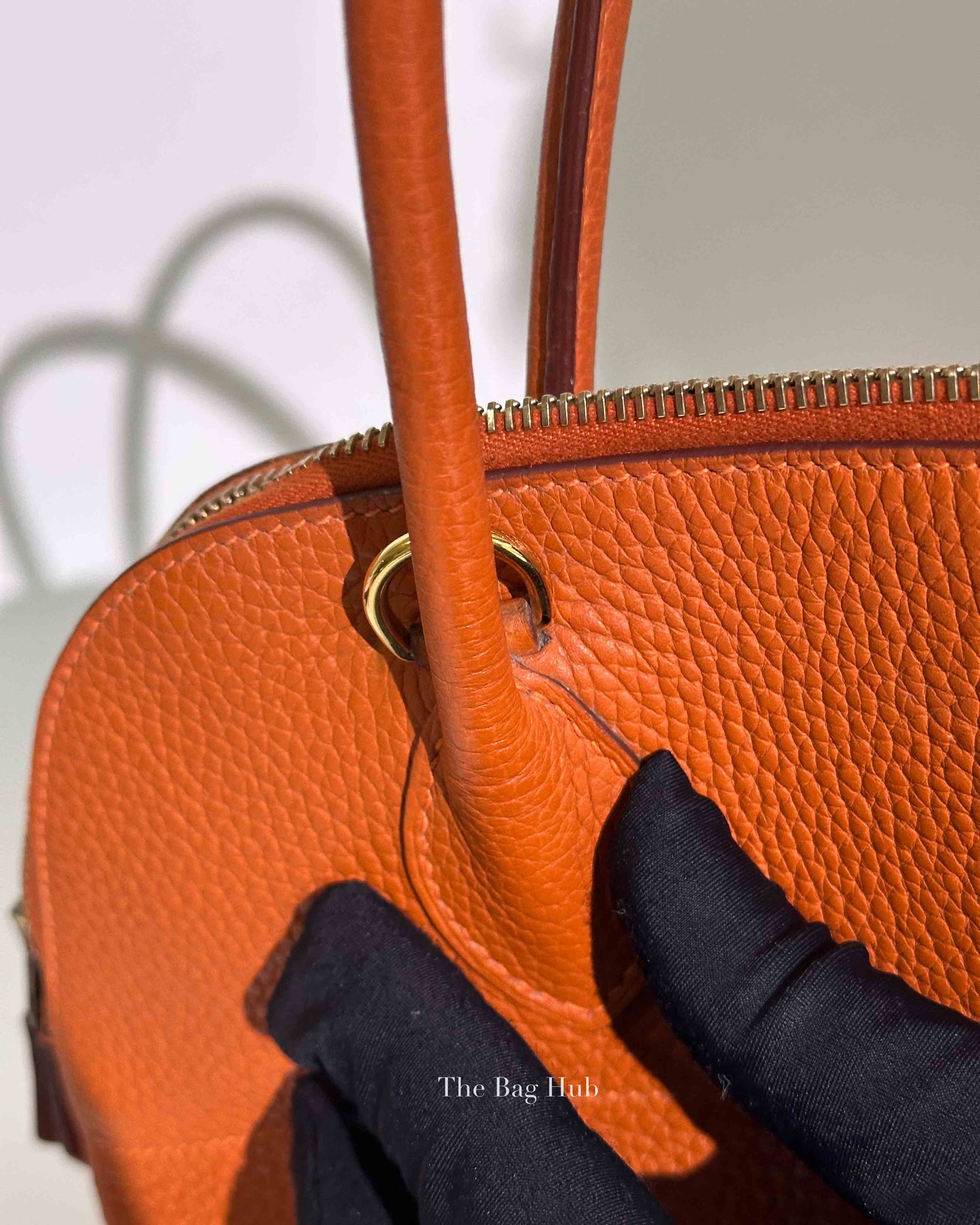 Hermes Orange Taurillon Clemence Bolide 31 Bag GHW