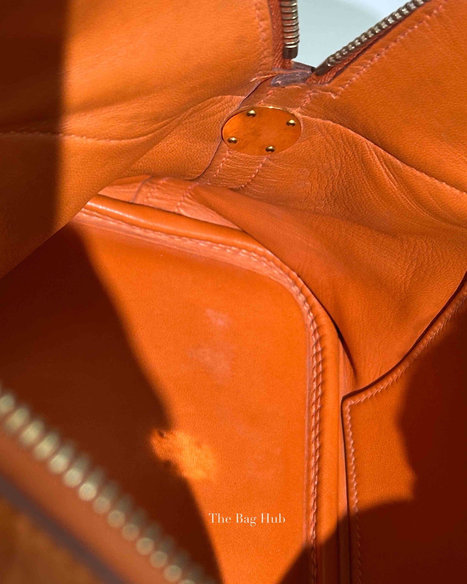 Hermes Orange Taurillon Clemence Bolide 31 Bag GHW