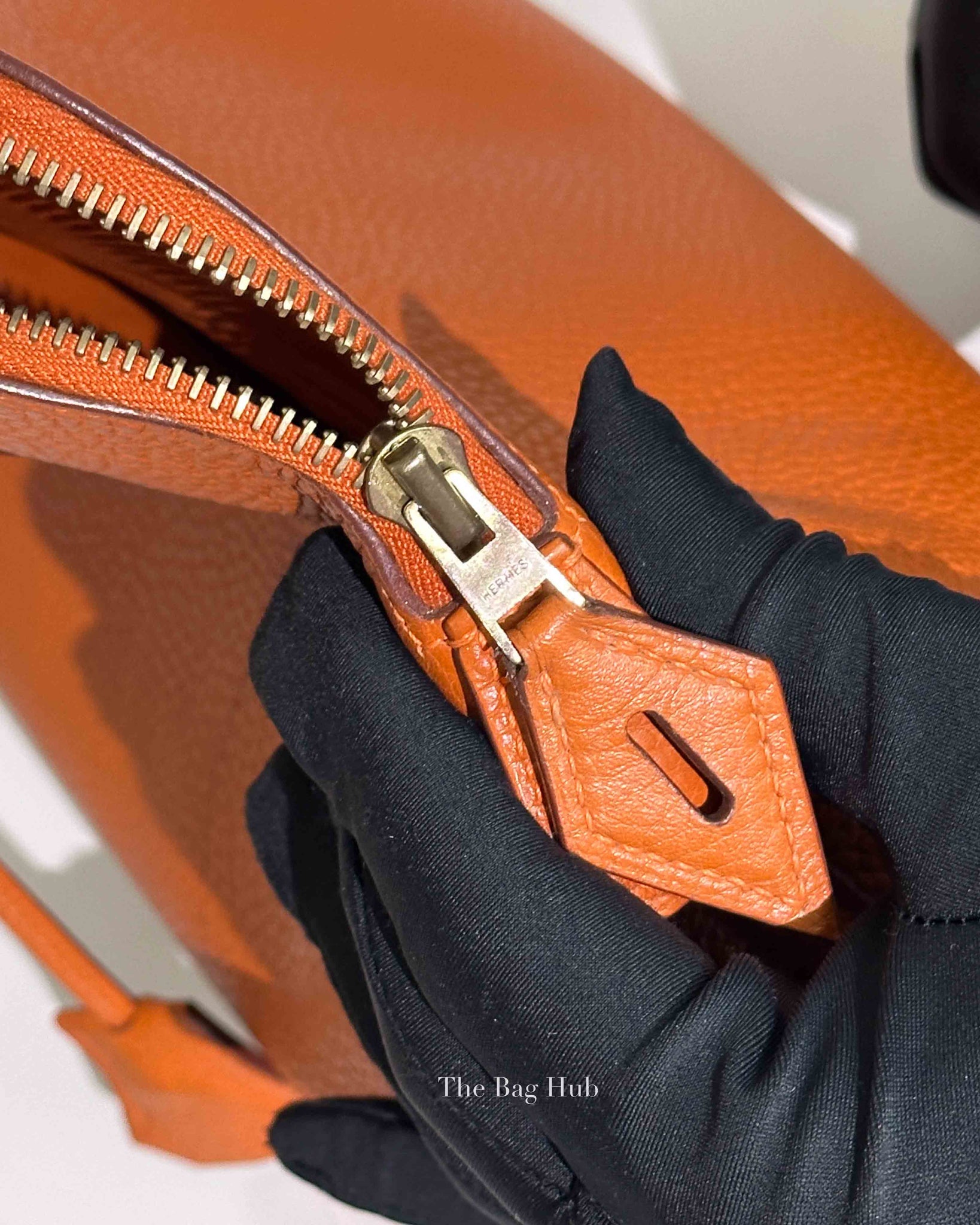 Hermes Orange Taurillon Clemence Bolide 31 Bag GHW