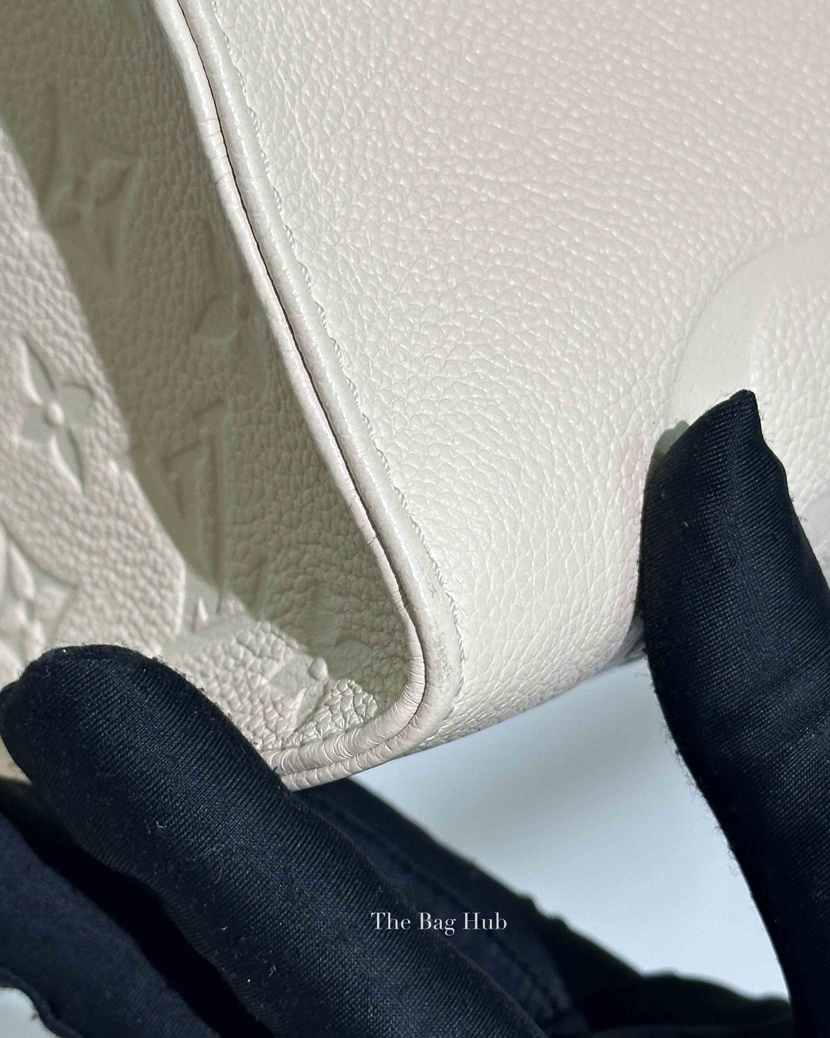 Louis Vuitton Cream Monogram Empreinte Leather OnTheGo GM Bag