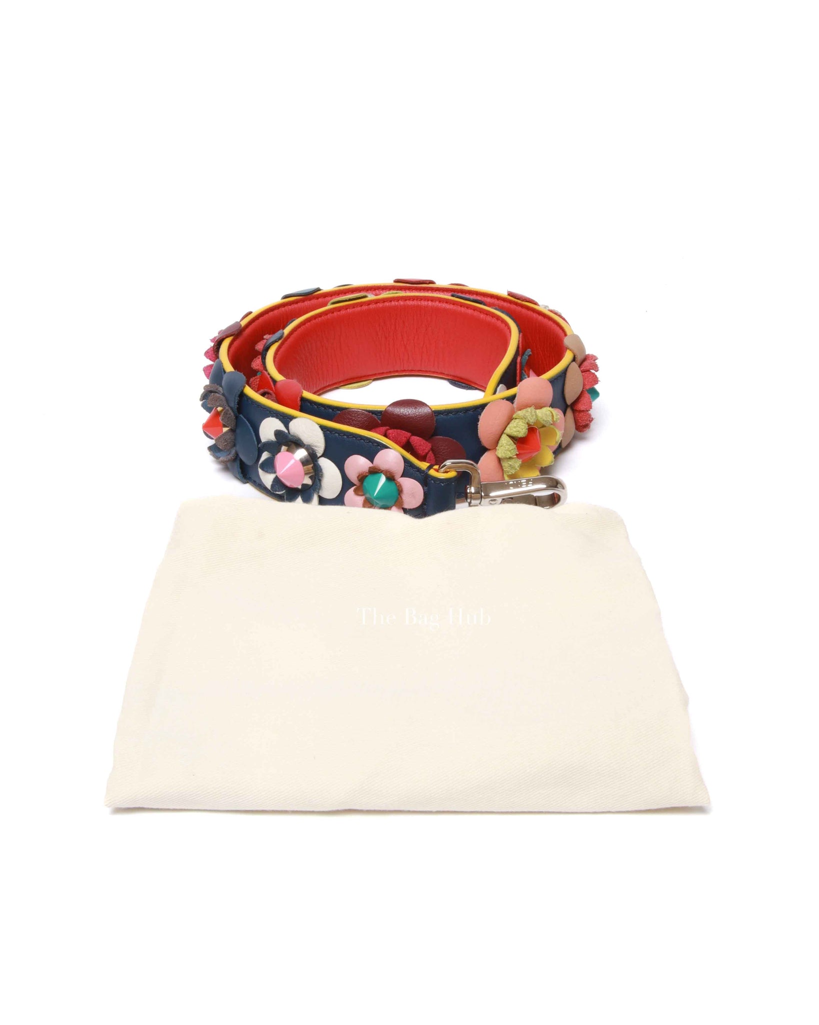 Fendi Multicolor Leather You Flower Shoulder Strap