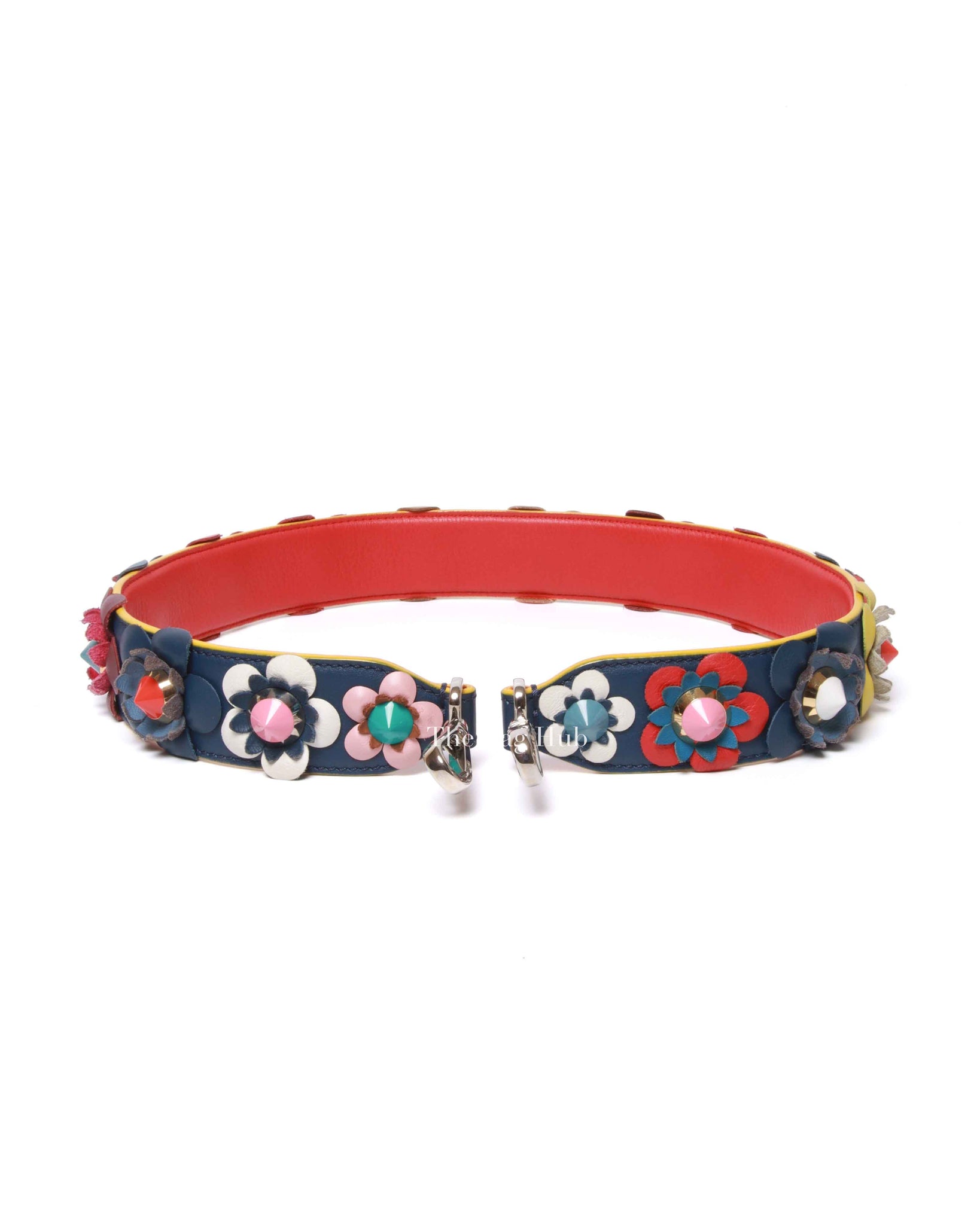 Fendi Multicolor Leather You Flower Shoulder Strap
