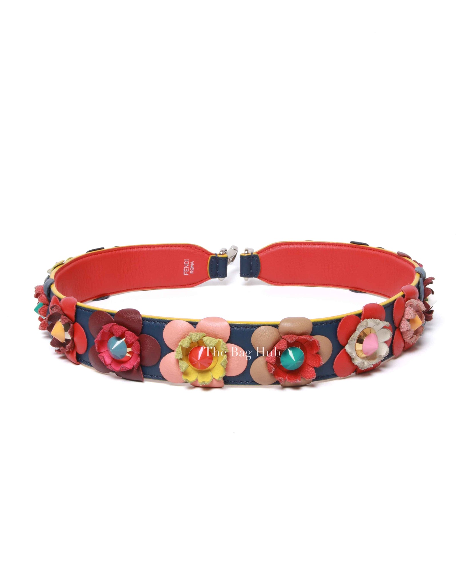 Fendi Multicolor Leather You Flower Shoulder Strap