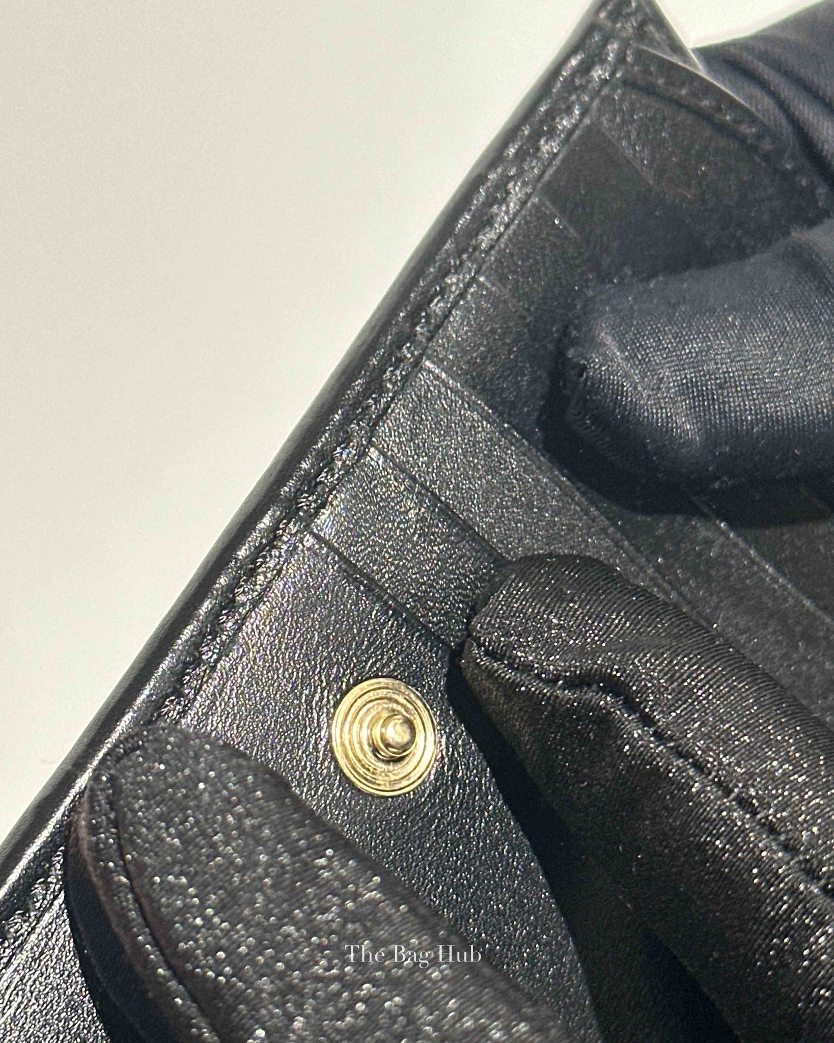 Fendi Black Zucchino Canvas and Leather Continental Wallet