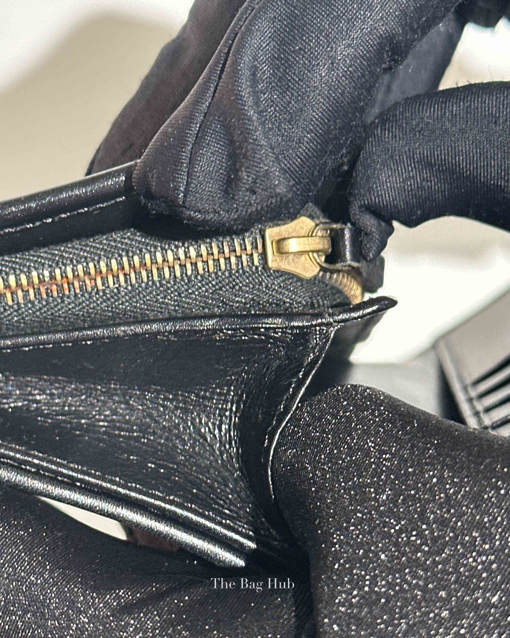 Fendi Black Zucchino Canvas and Leather Continental Wallet