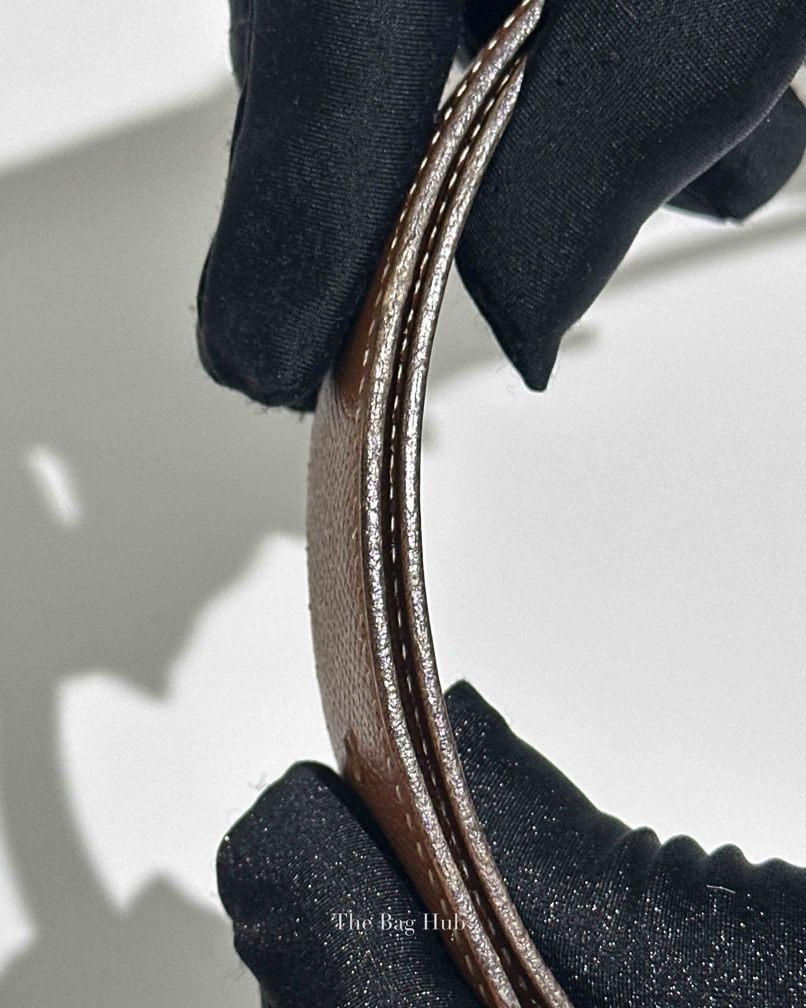 Hermes Gold/Noir Leather Reversible Belt Strap 30cm