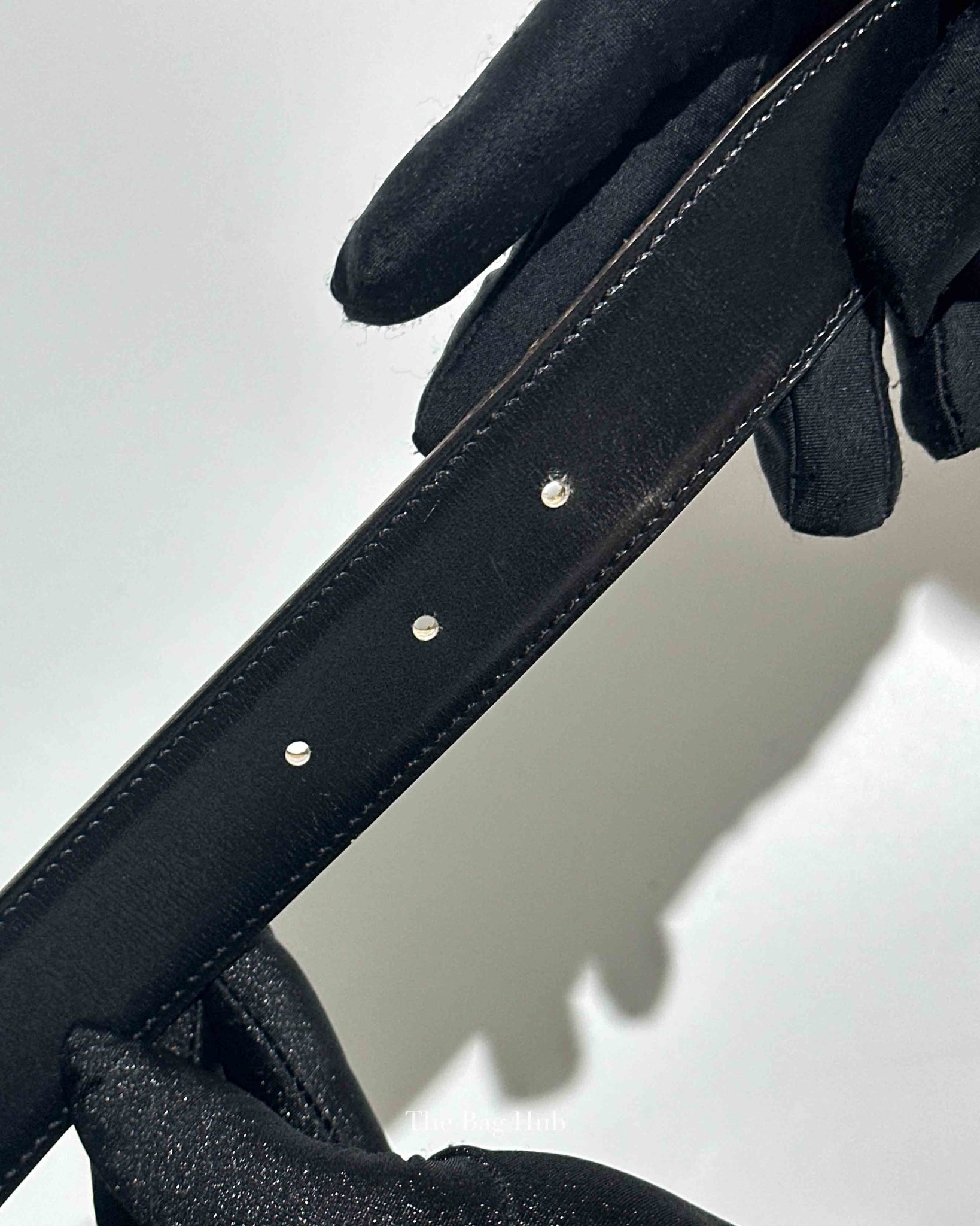 Hermes Gold/Noir Leather Reversible Belt Strap 30cm