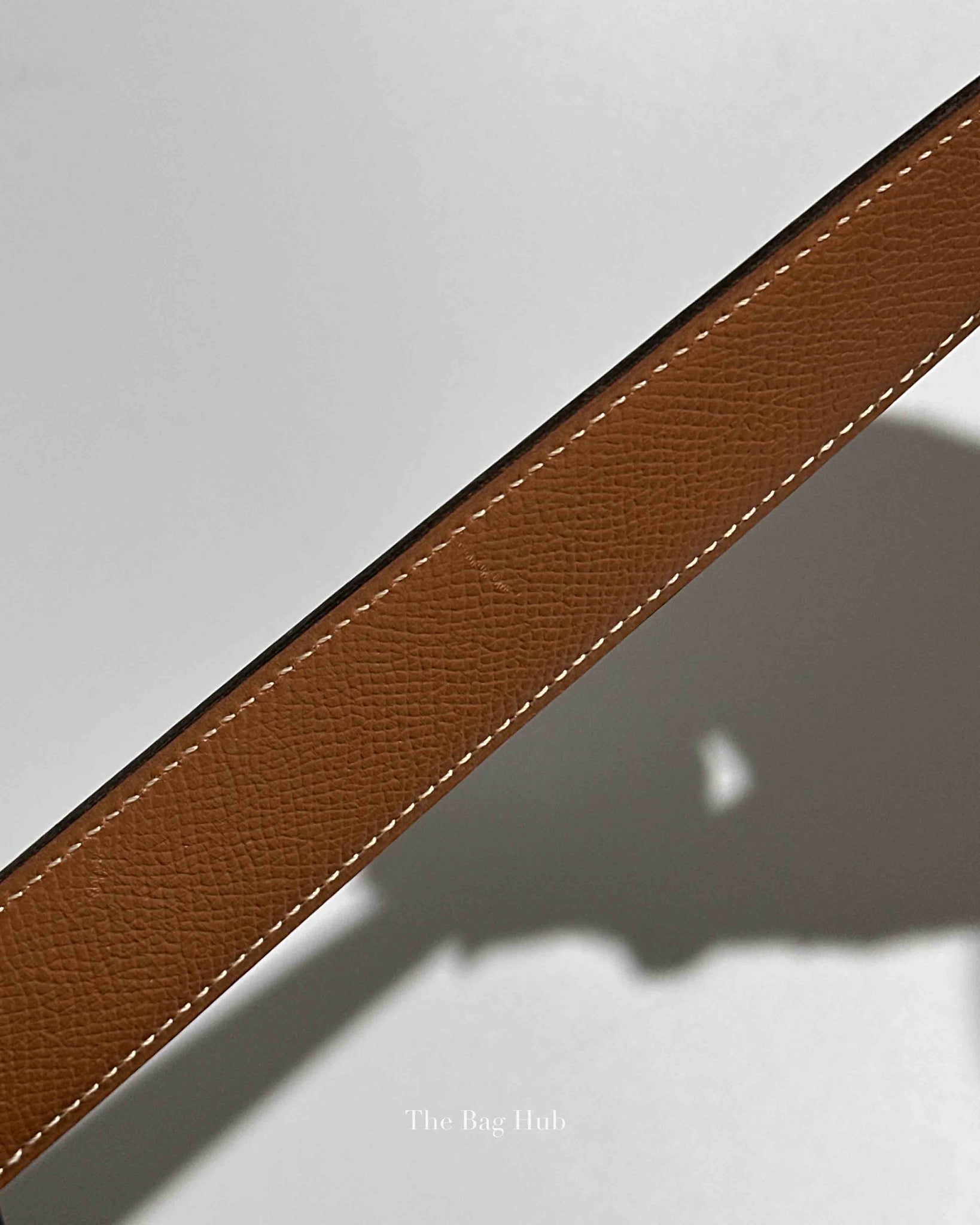 Hermes Gold/Noir Leather Reversible Belt Strap 30cm