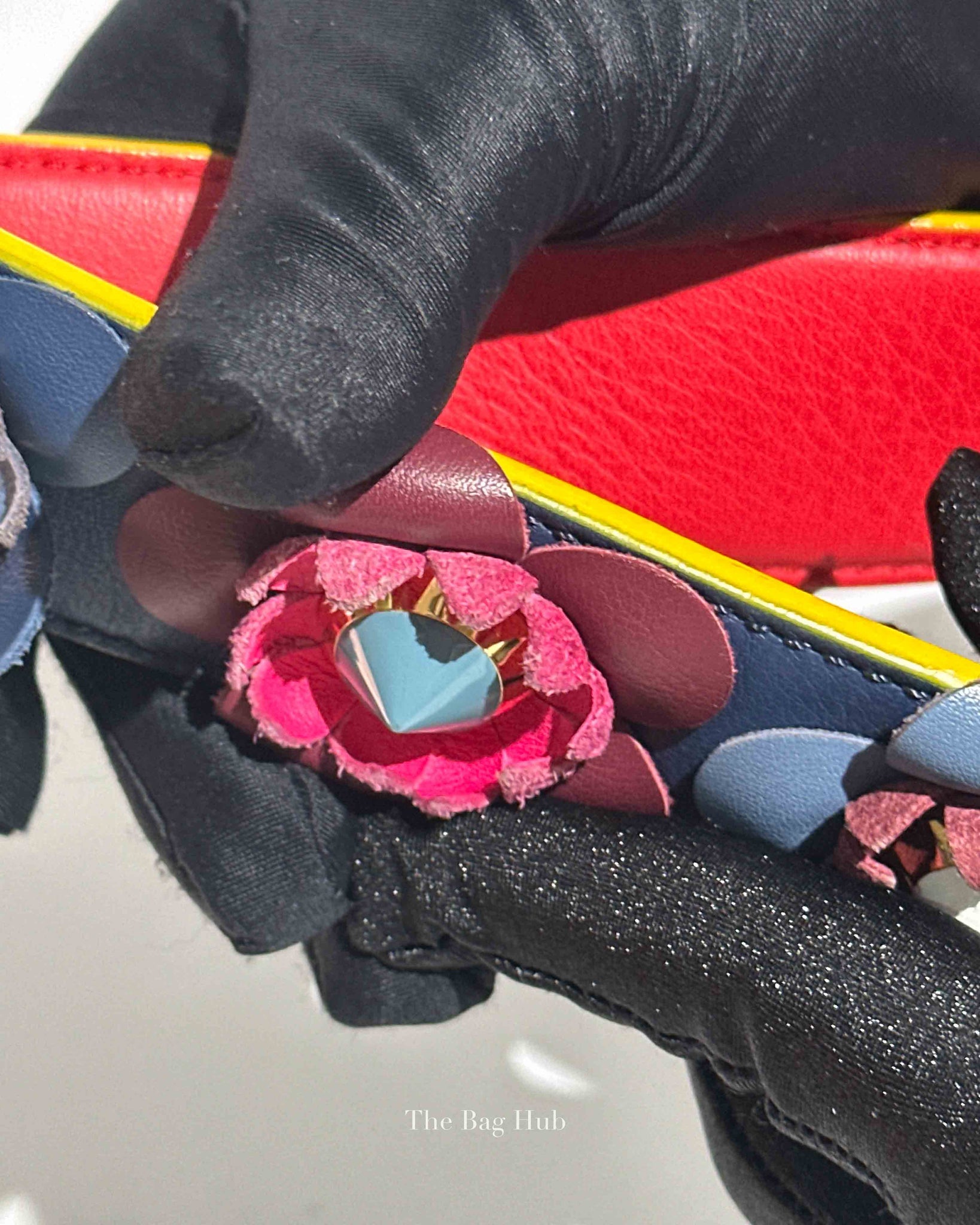 Fendi Multicolor Leather You Flower Shoulder Strap