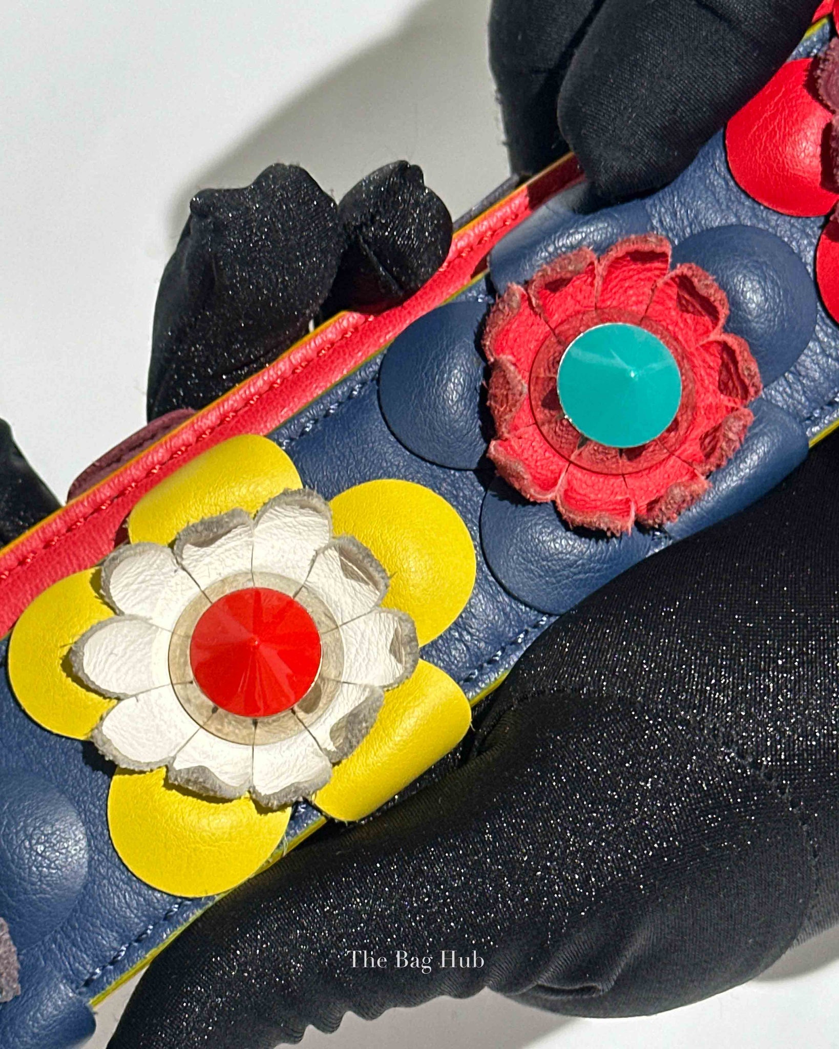 Fendi Multicolor Leather You Flower Shoulder Strap