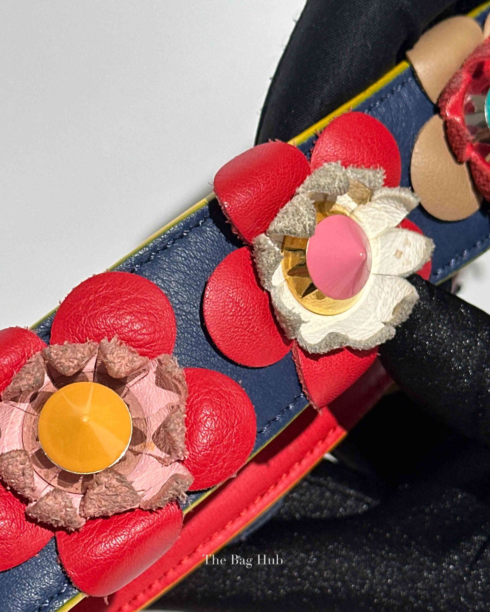 Fendi Multicolor Leather You Flower Shoulder Strap