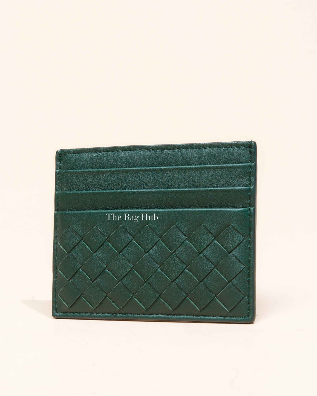 Bottega Veneta Green Intrecciato Leather Card Case