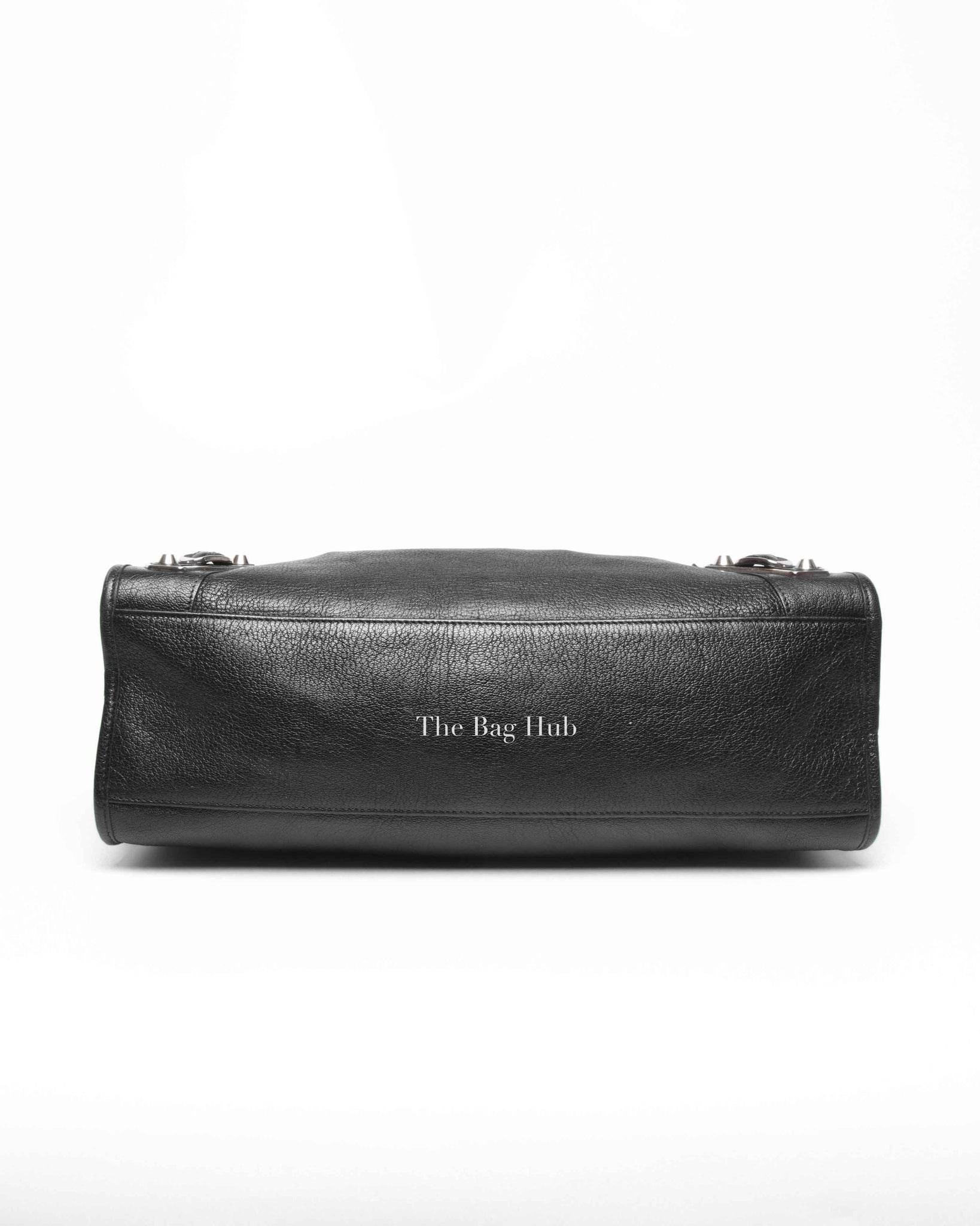 Balenciaga Black Leather Metallic Edge City Bag