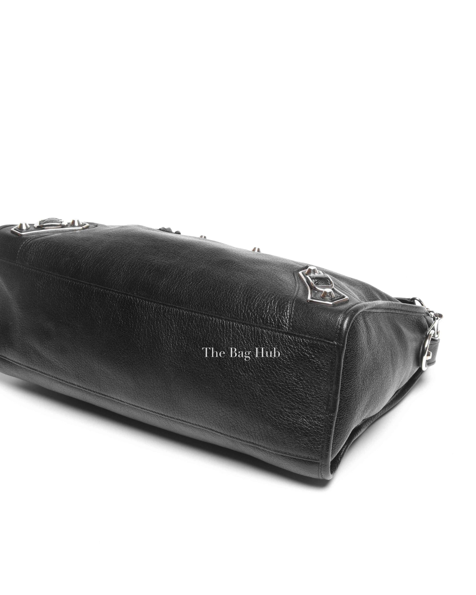 Balenciaga Black Leather Metallic Edge City Bag