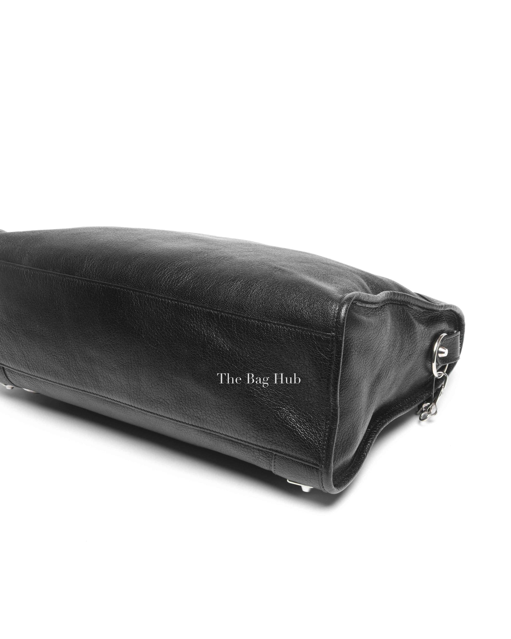 Balenciaga Black Leather Metallic Edge City Bag