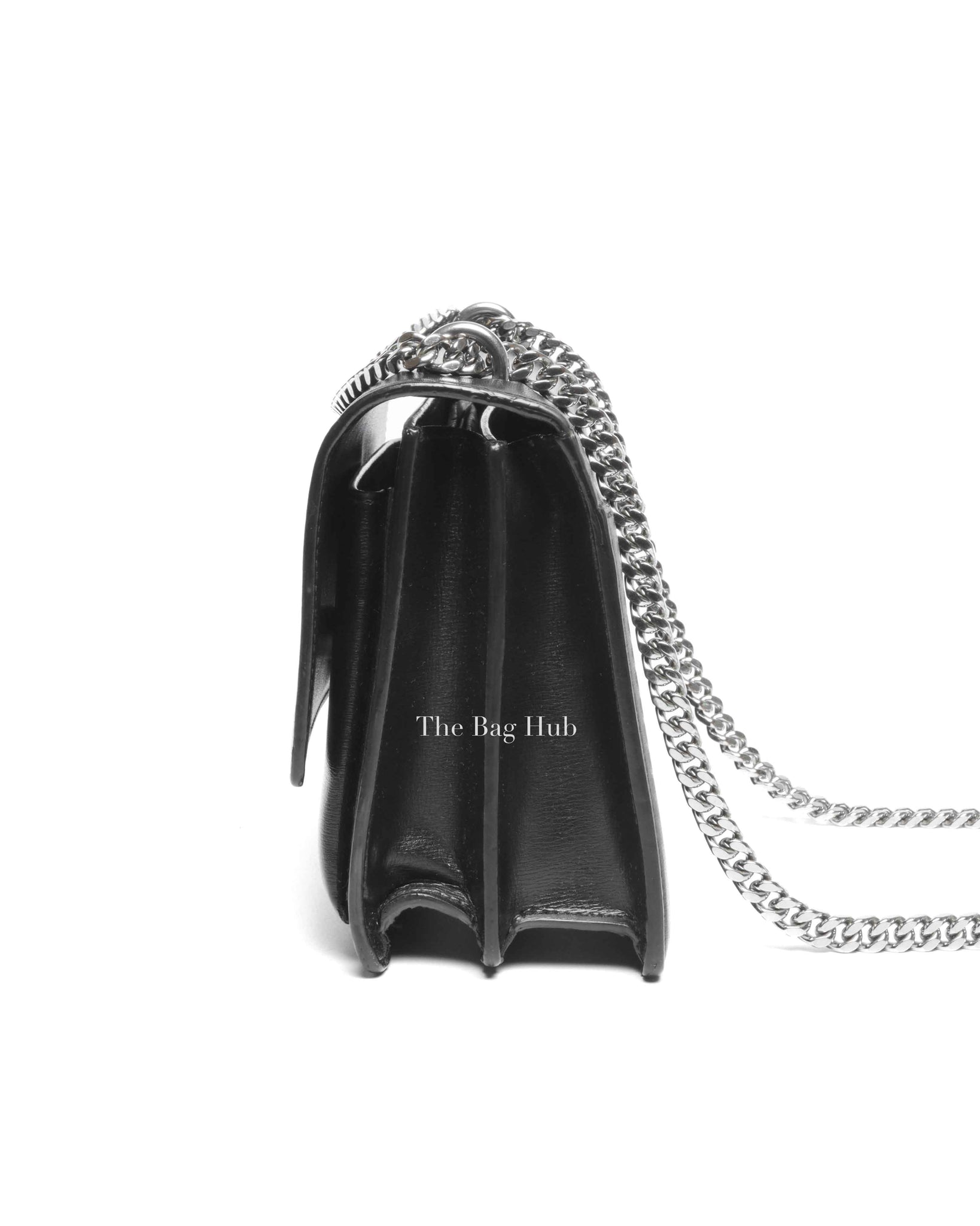 Saint Laurent Black Leather Medium Sunset Bag