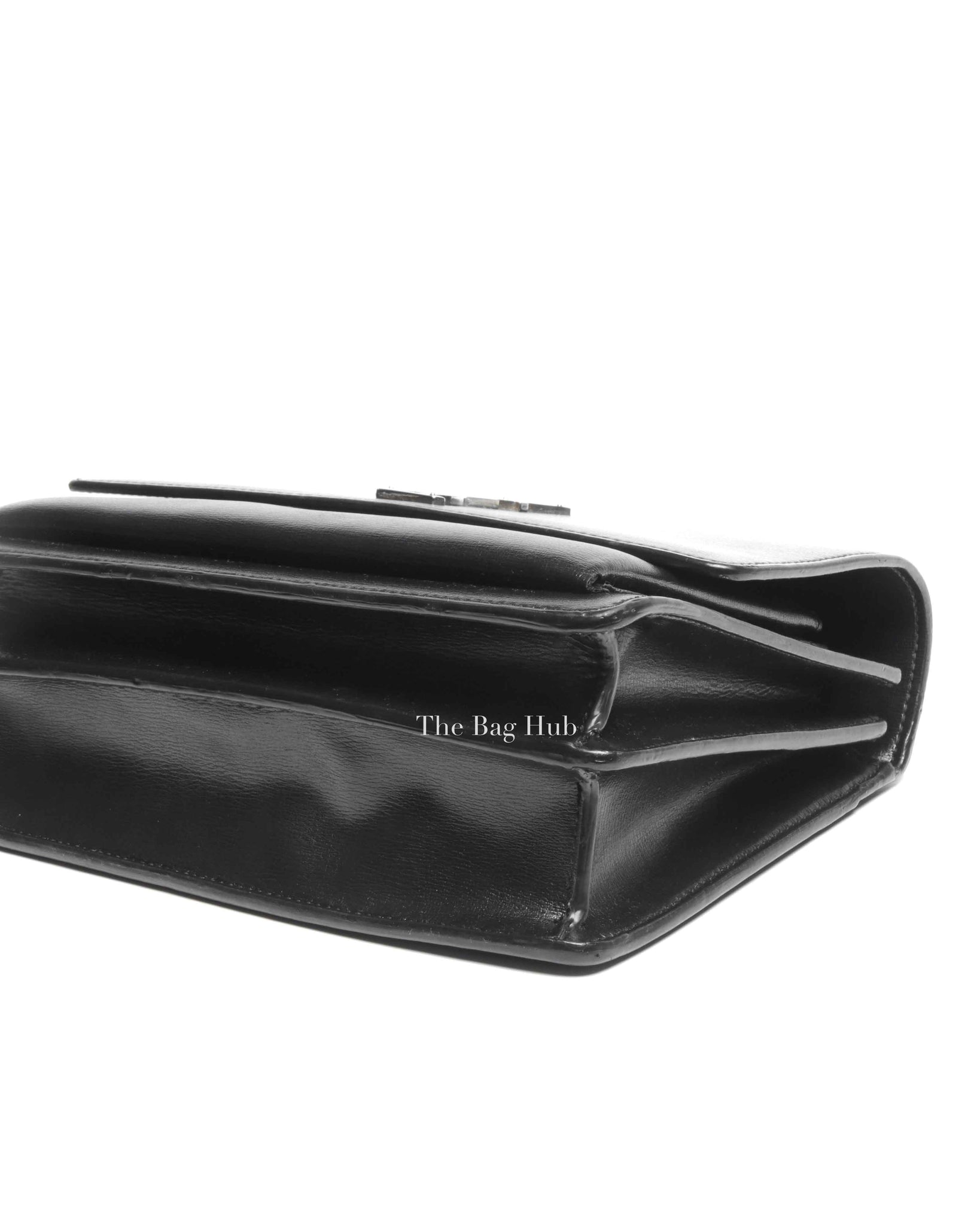 Saint Laurent Black Leather Medium Sunset Bag