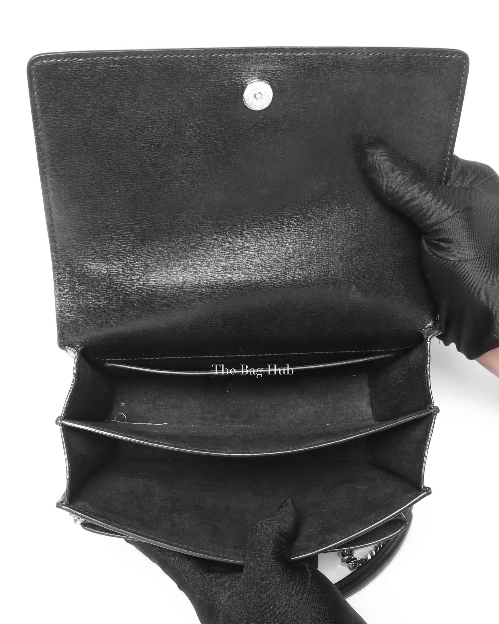 Saint Laurent Black Leather Medium Sunset Bag