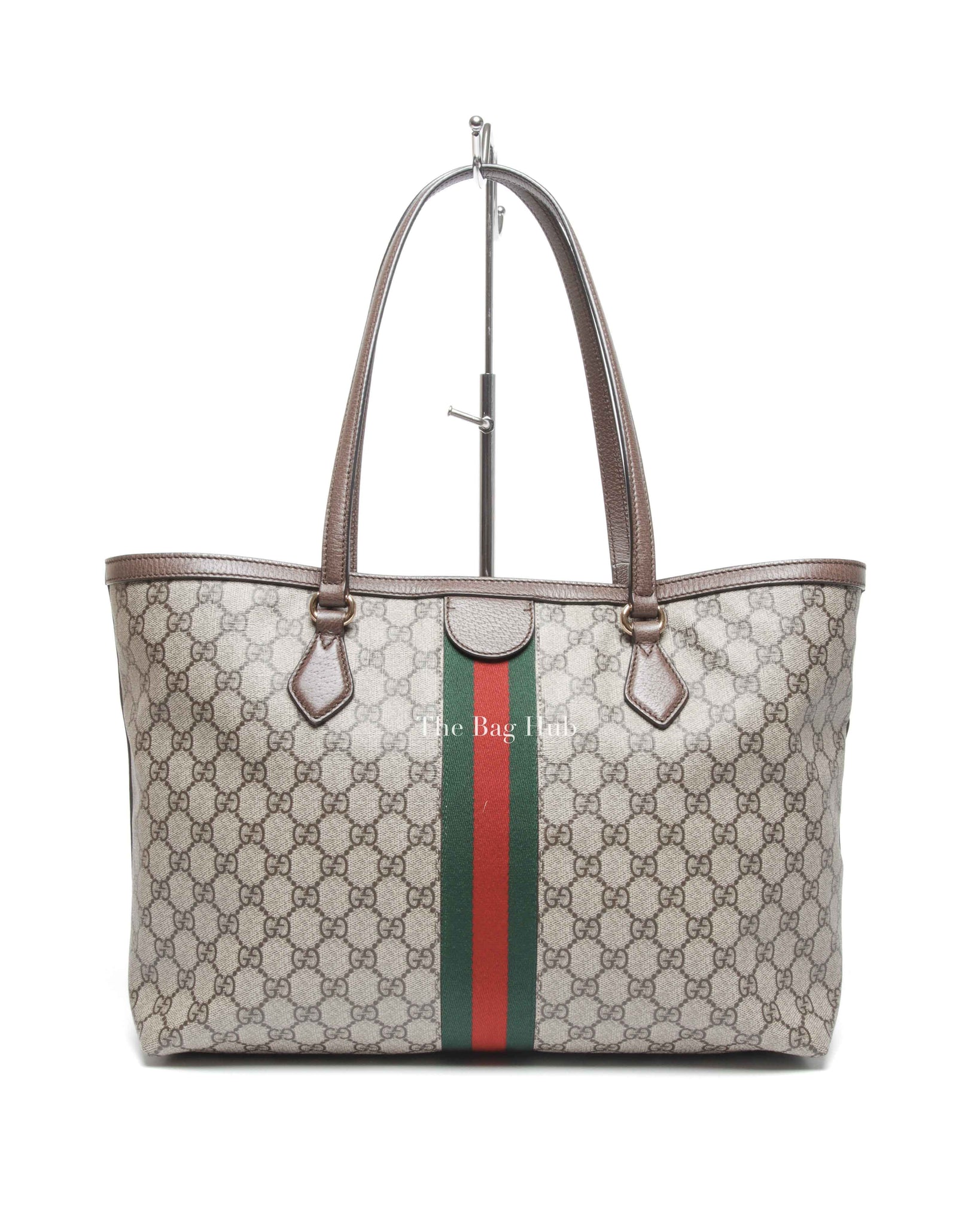 Gucci Brown Monogram Canvas Ophidia GG Supreme Medium Tote Bag
