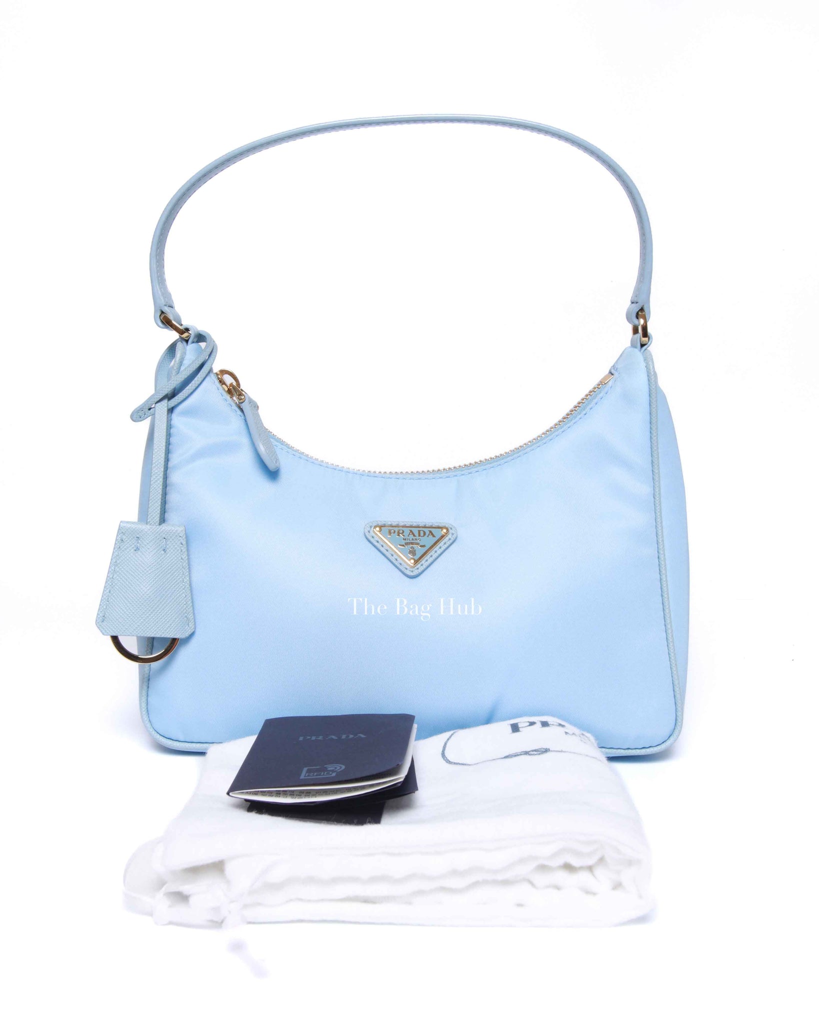 Prada Celeste 1 Tessuto/Saffiano Re-Edition 2005 Mini Bag 1NE204