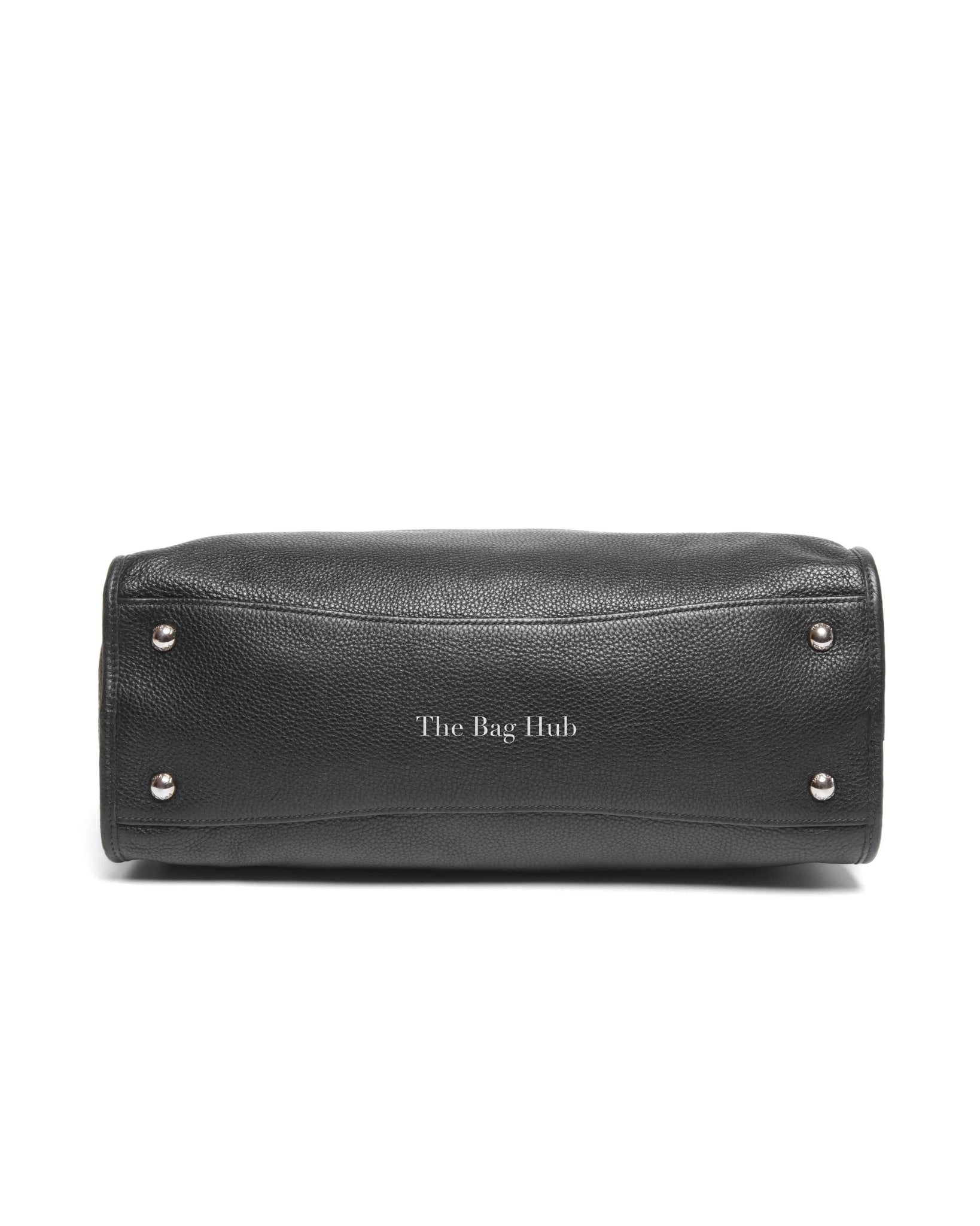 Prada Black Vitello Phenix Zip Tote Bag