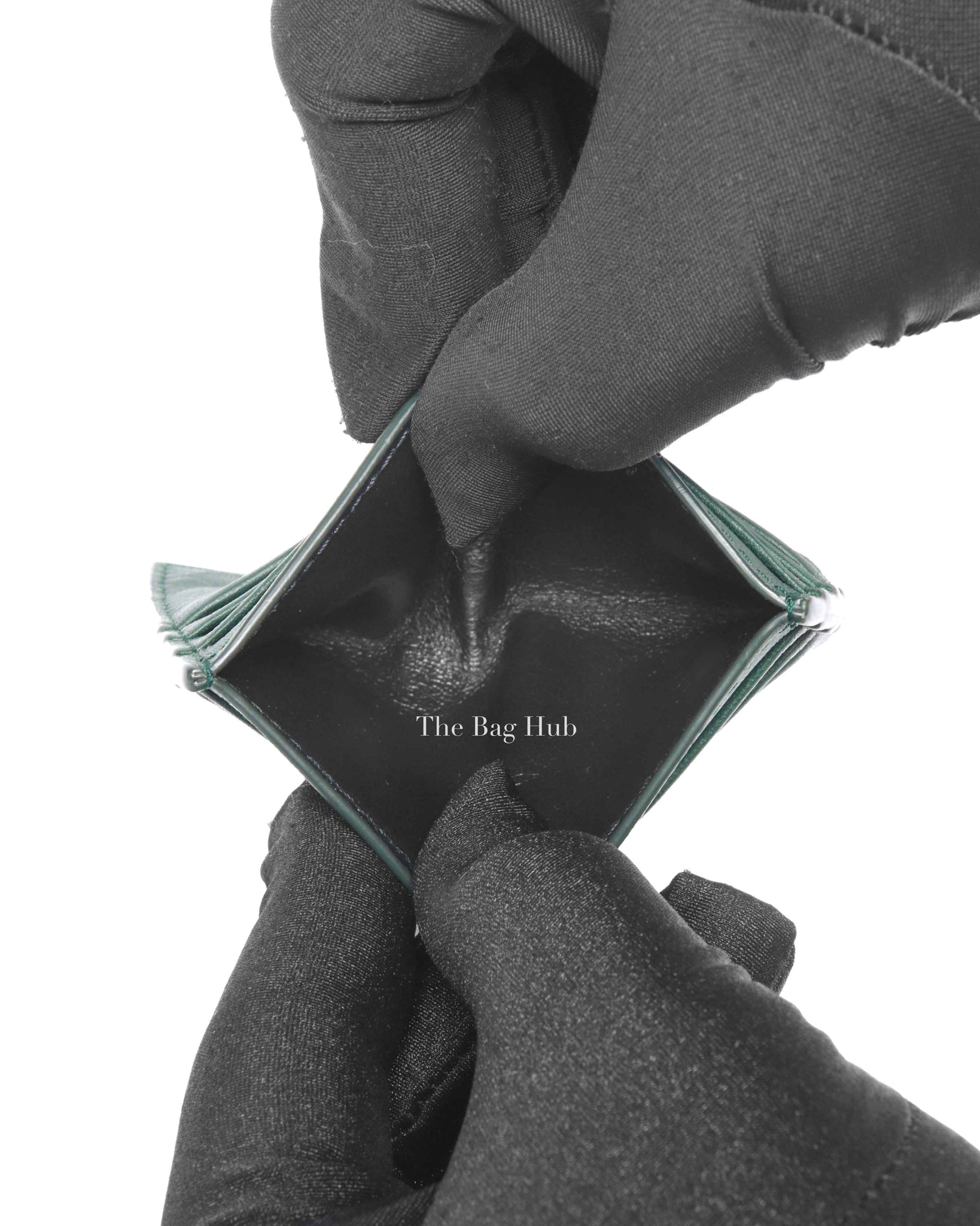 Bottega Veneta Green Intrecciato Leather Card Case