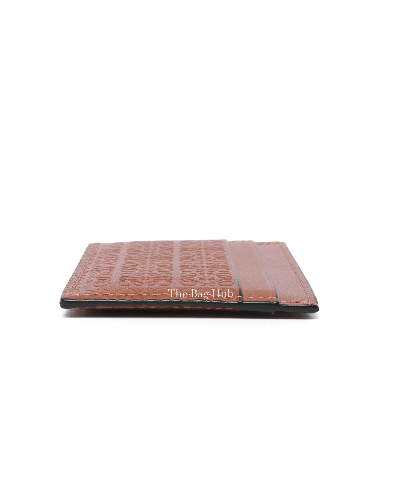 Loewe Tan Embossed Calfskin Repeat Plain Cardholder