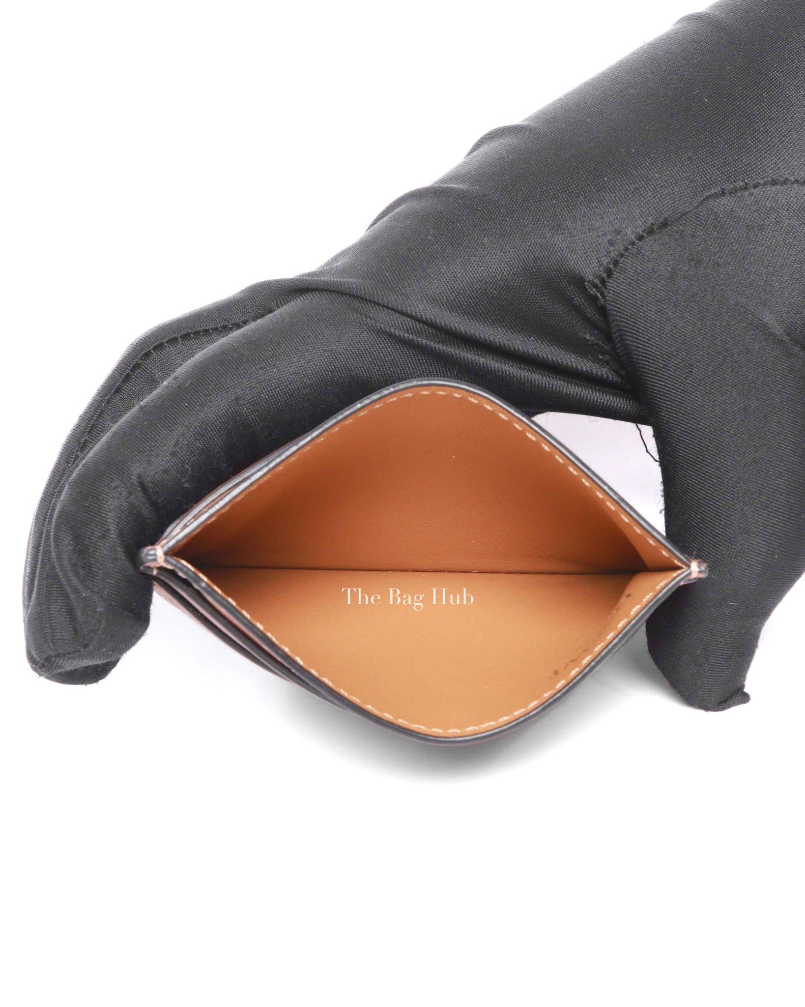 Loewe Tan Embossed Calfskin Repeat Plain Cardholder