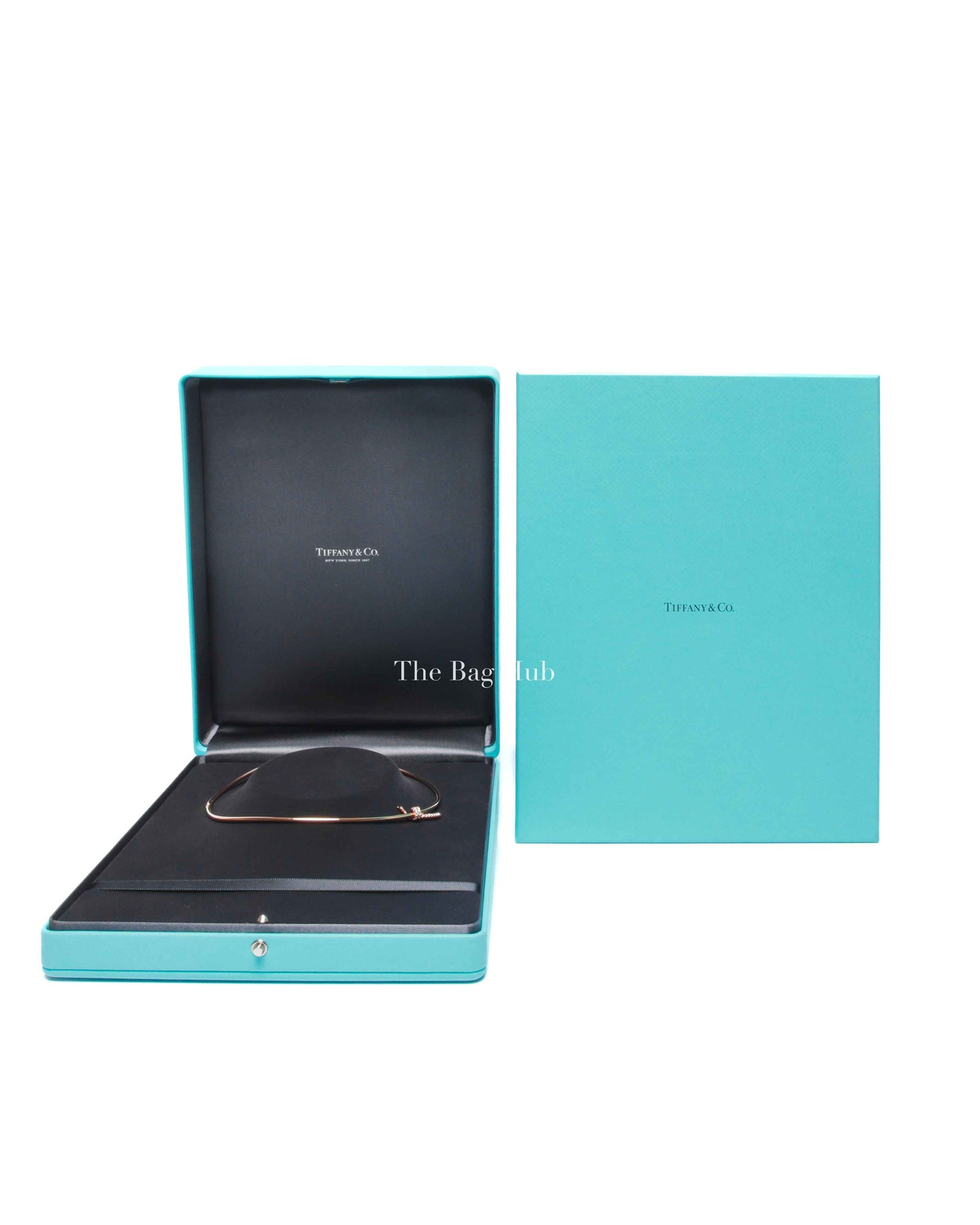 Tiffany & Co Rose Gold With Diamonds Tiffany Knot Neck Lace