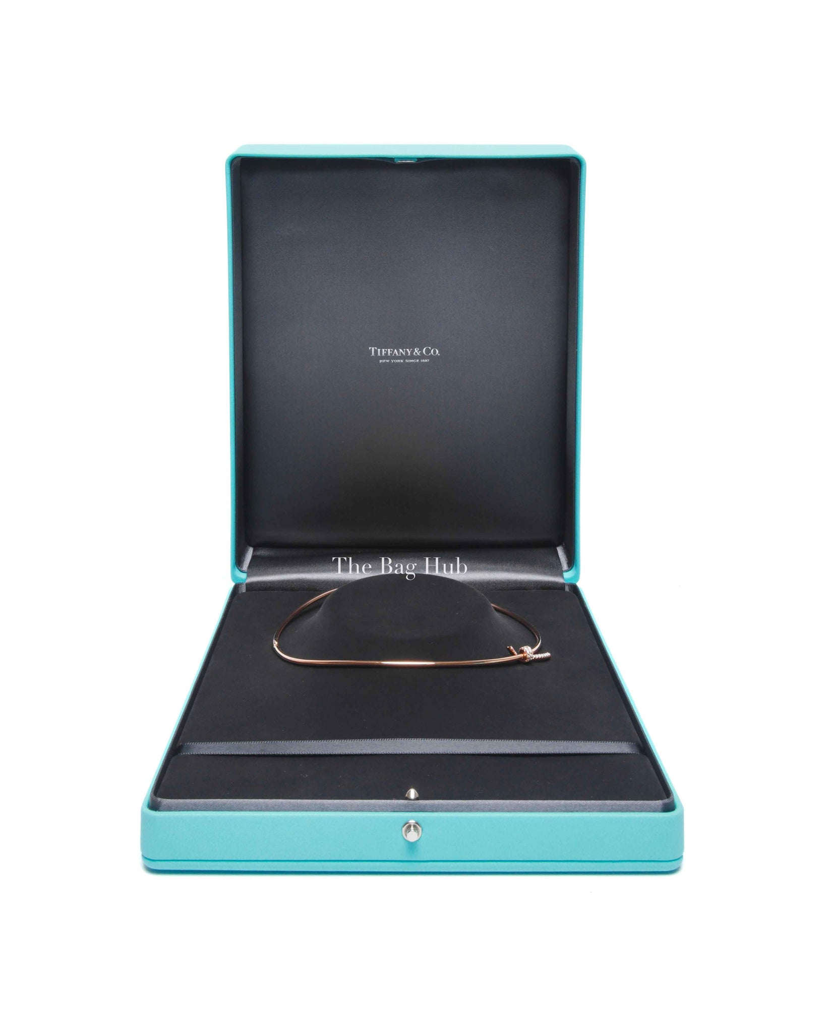 Tiffany & Co Rose Gold With Diamonds Tiffany Knot Neck Lace