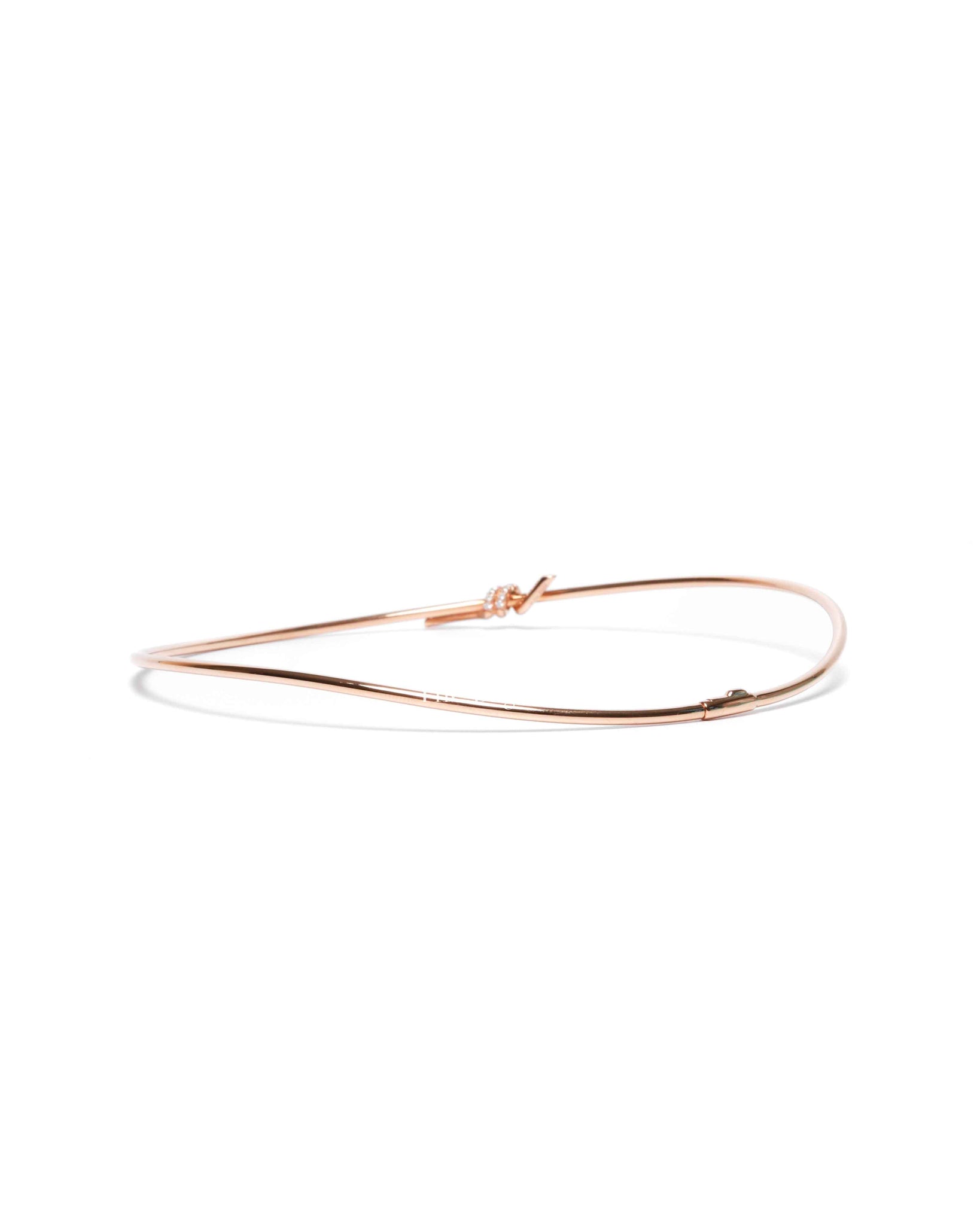 Tiffany & Co Rose Gold With Diamonds Tiffany Knot Neck Lace