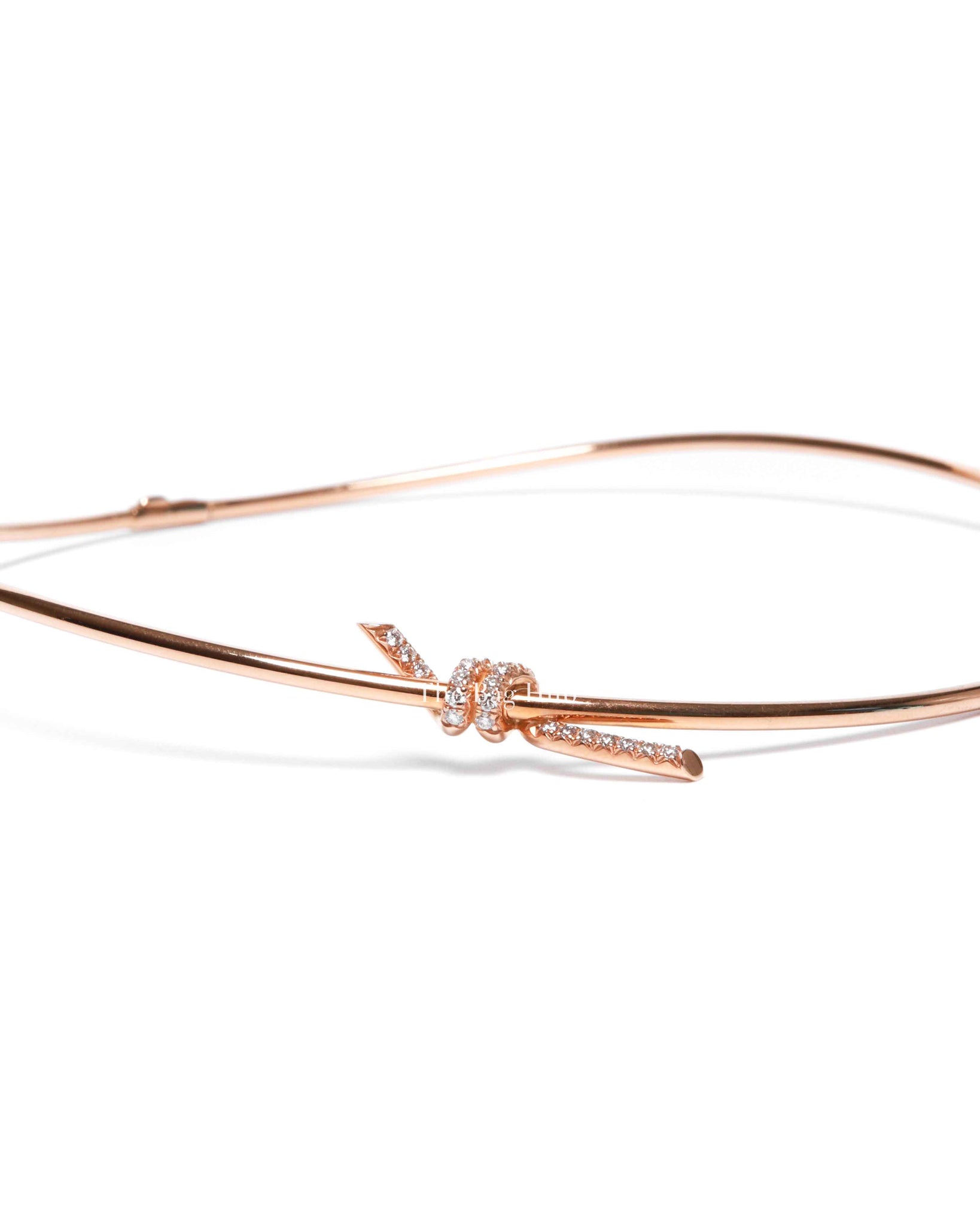 Tiffany & Co Rose Gold With Diamonds Tiffany Knot Neck Lace