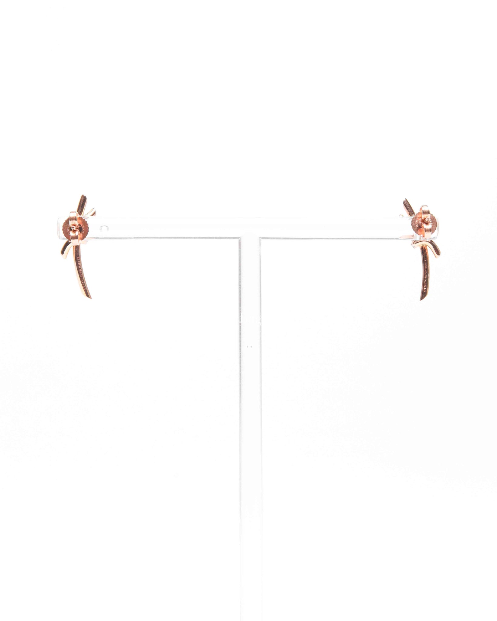 Tiffany & Co Yellow Gold With Diamonds Knot Drop Earrings