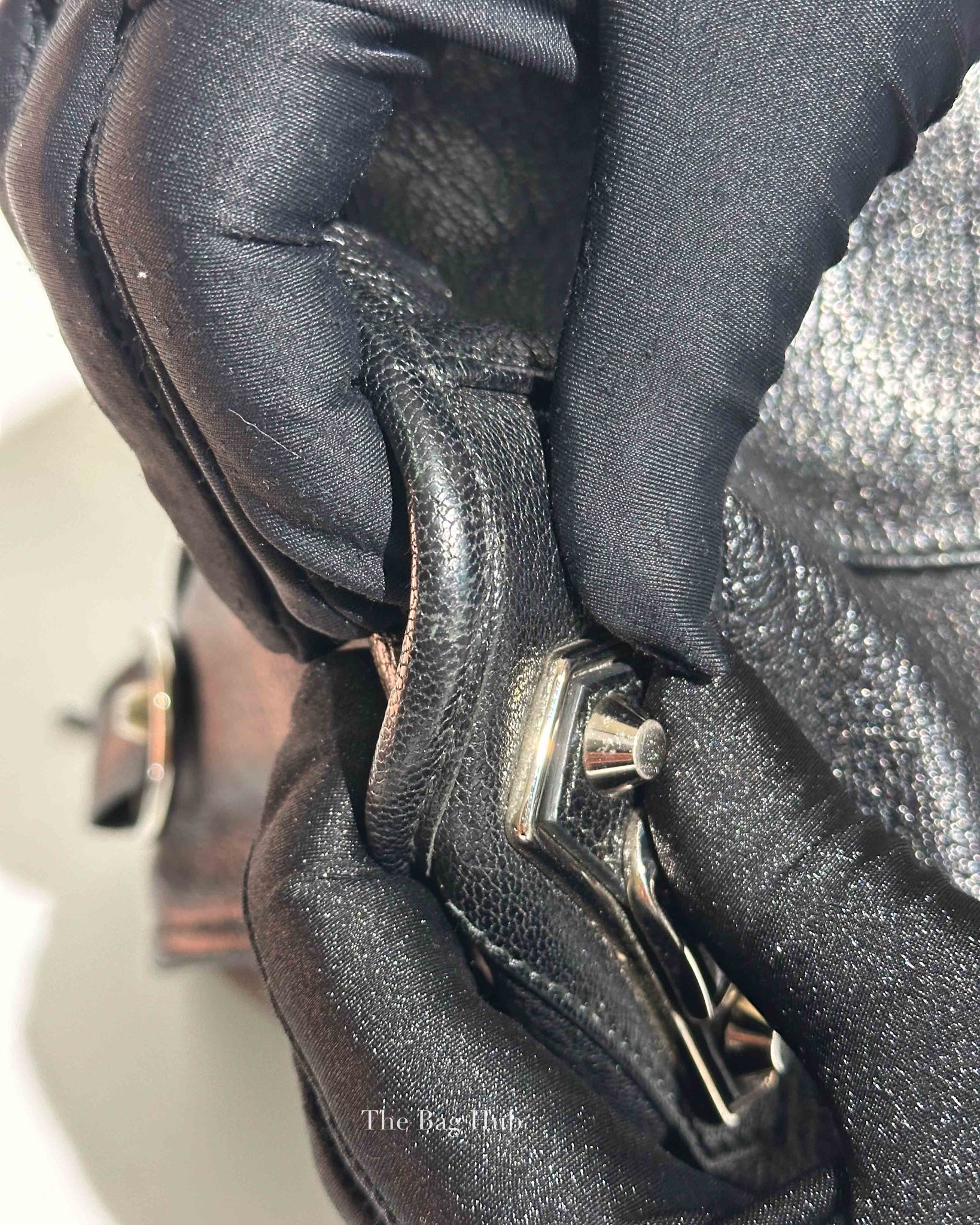 Balenciaga Black Leather Metallic Edge City Bag