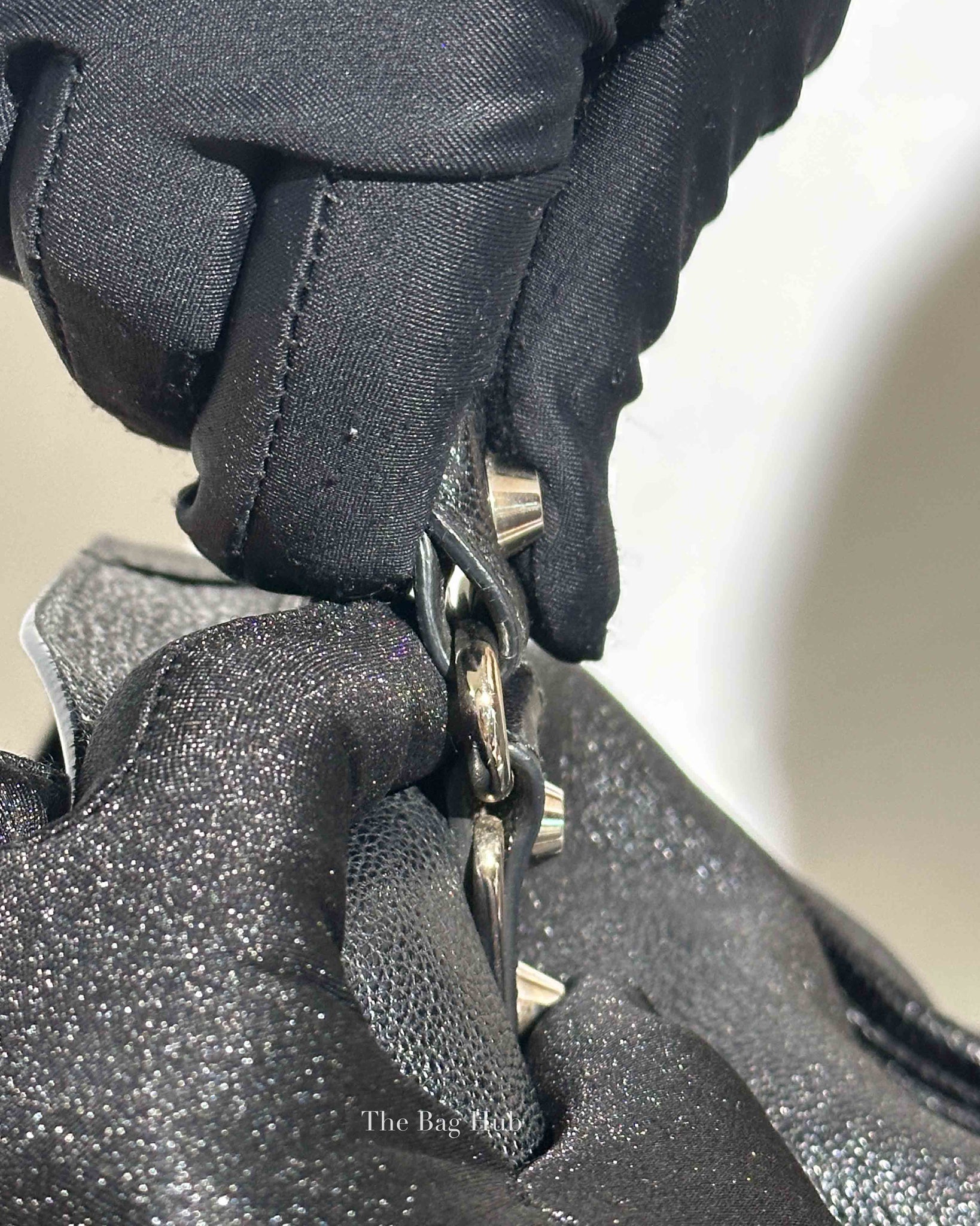 Balenciaga Black Leather Metallic Edge City Bag