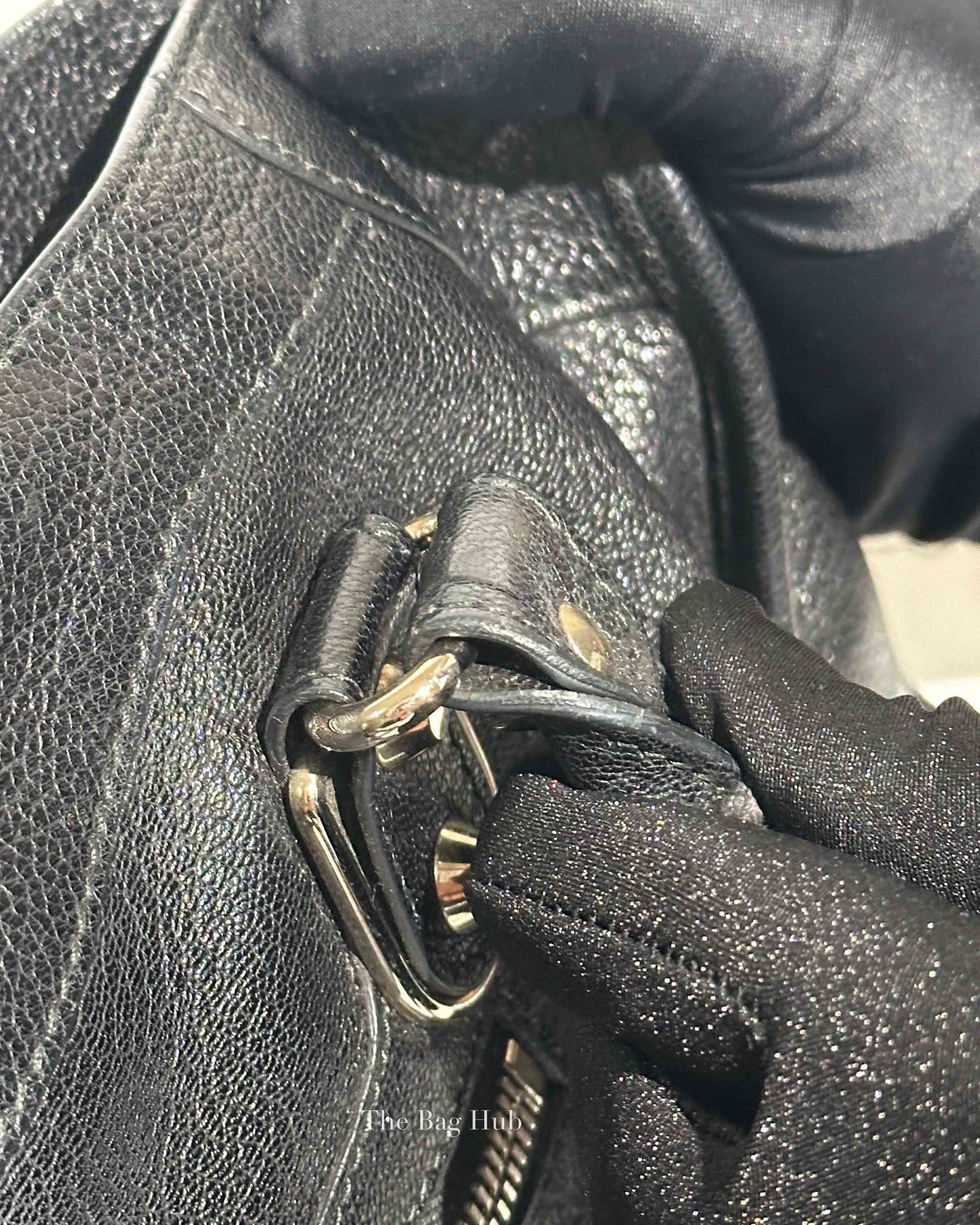 Balenciaga Black Leather Metallic Edge City Bag