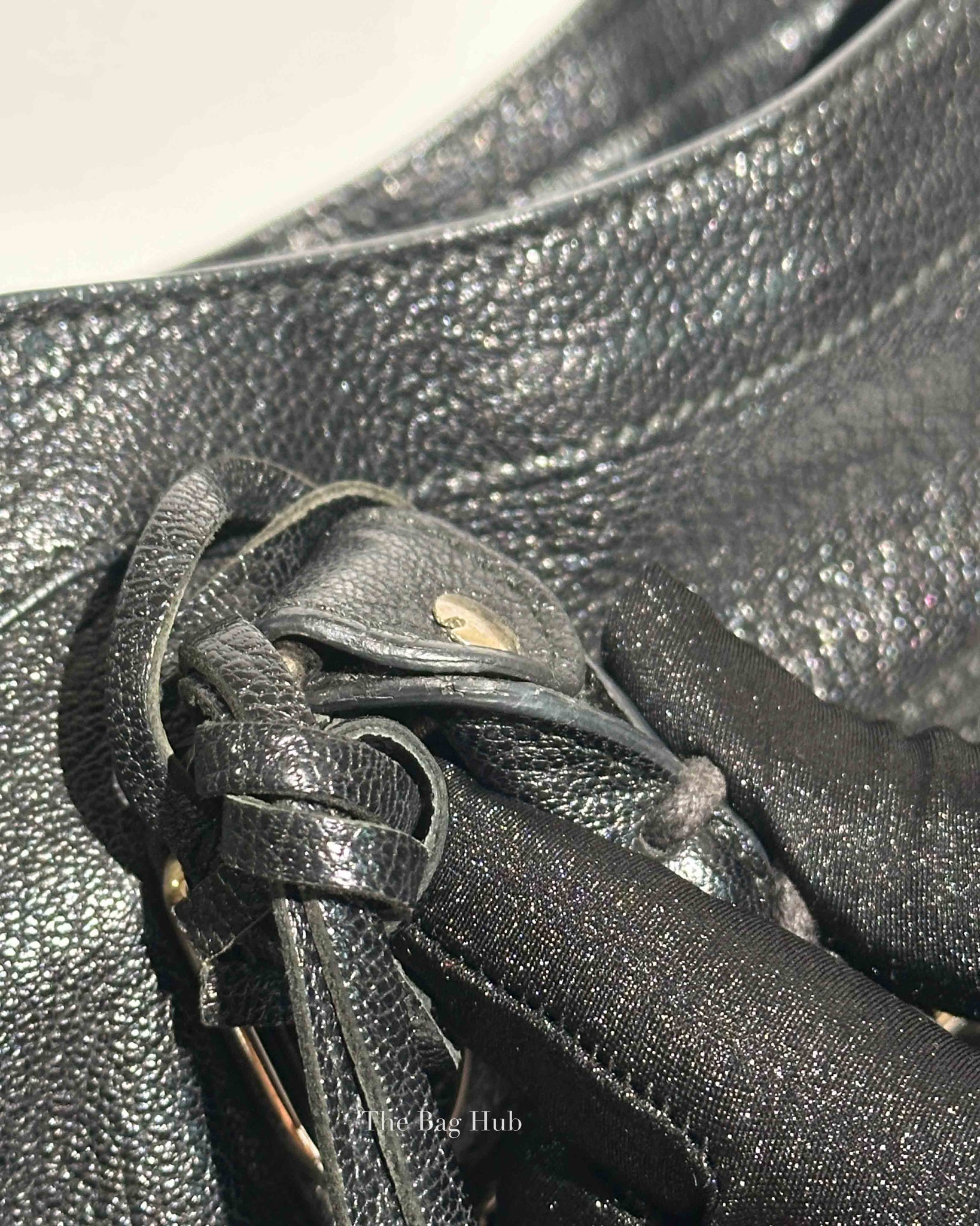 Balenciaga Black Leather Metallic Edge City Bag