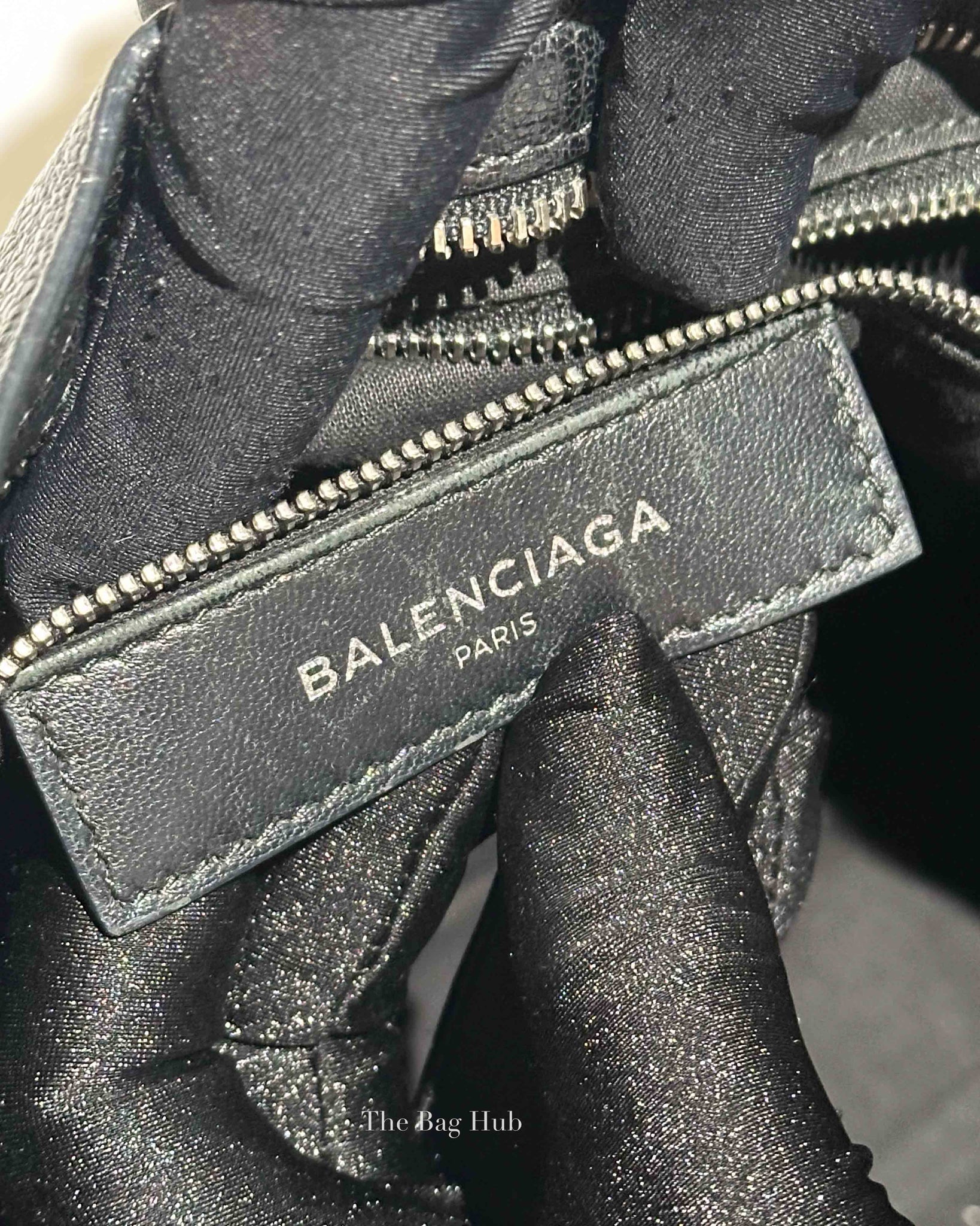 Balenciaga Black Leather Metallic Edge City Bag