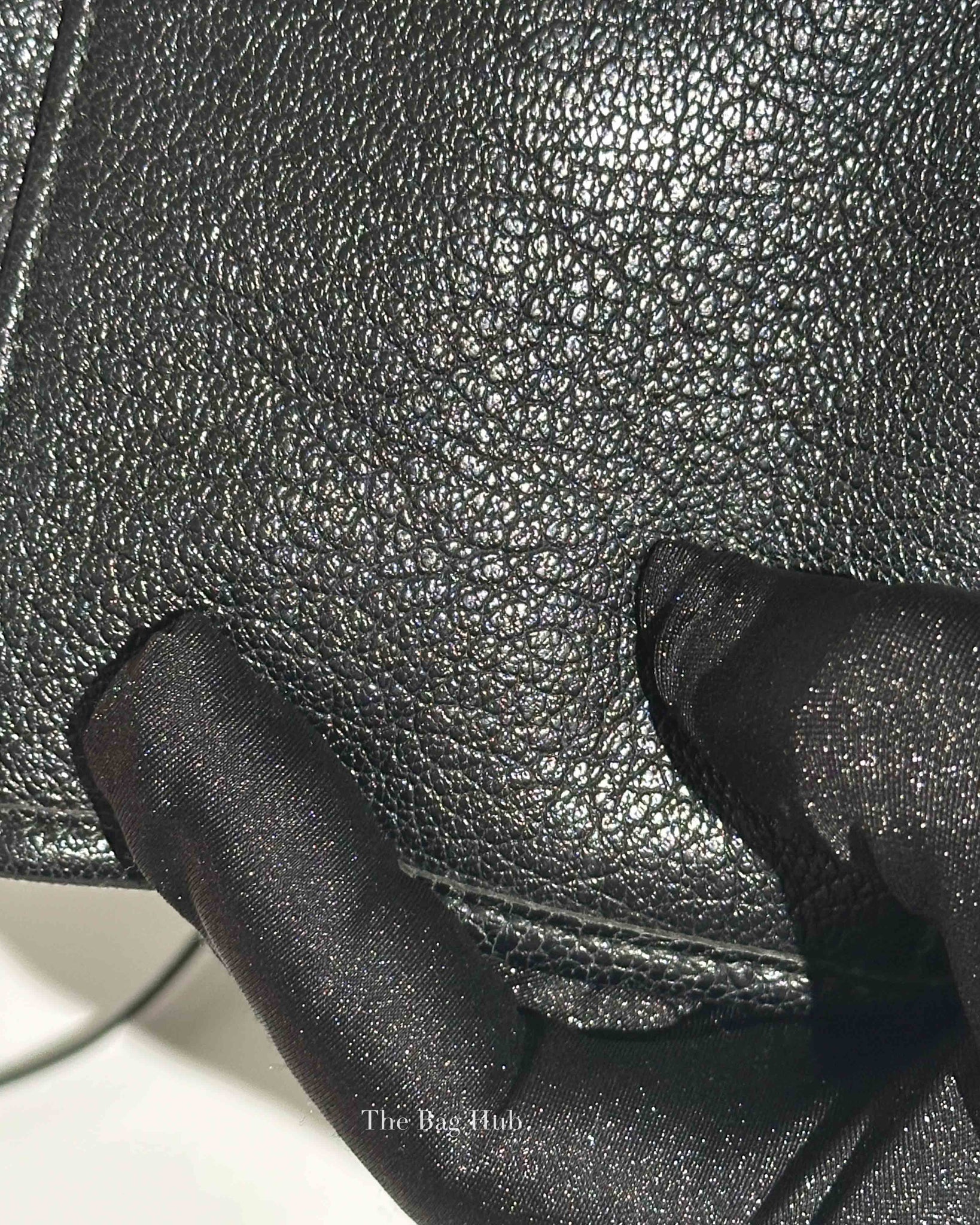 Balenciaga Black Leather Metallic Edge City Bag