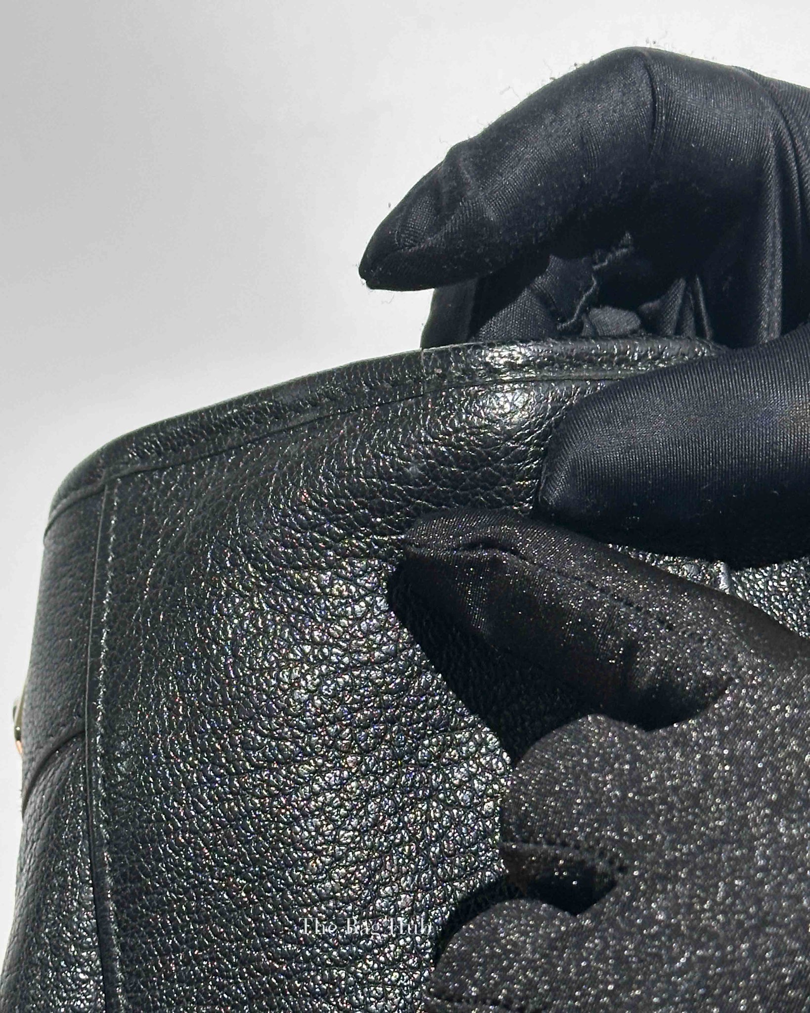 Balenciaga Black Leather Metallic Edge City Bag