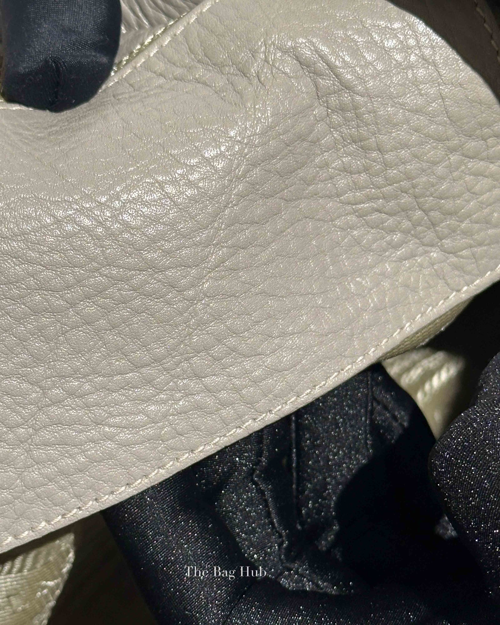 Prada Gray Vitello Daino Leather Double Zip Pocket Hobo Bag