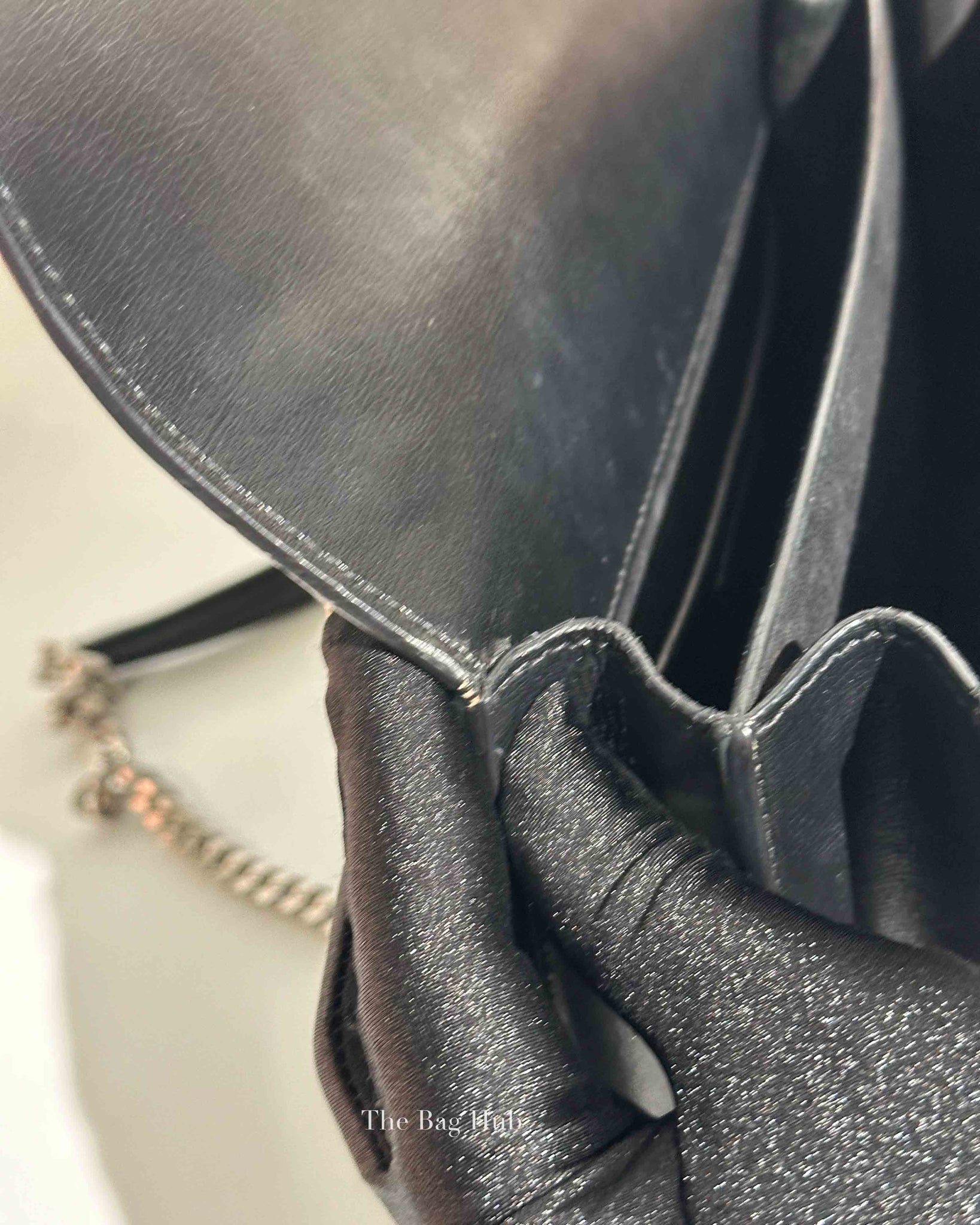 Saint Laurent Black Leather Medium Sunset Bag