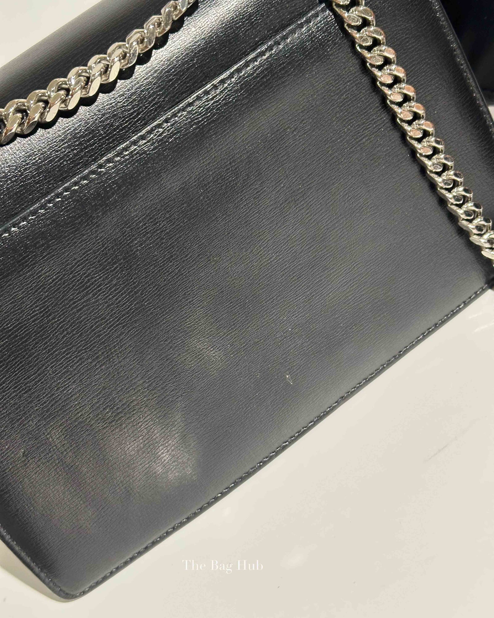 Saint Laurent Black Leather Medium Sunset Bag