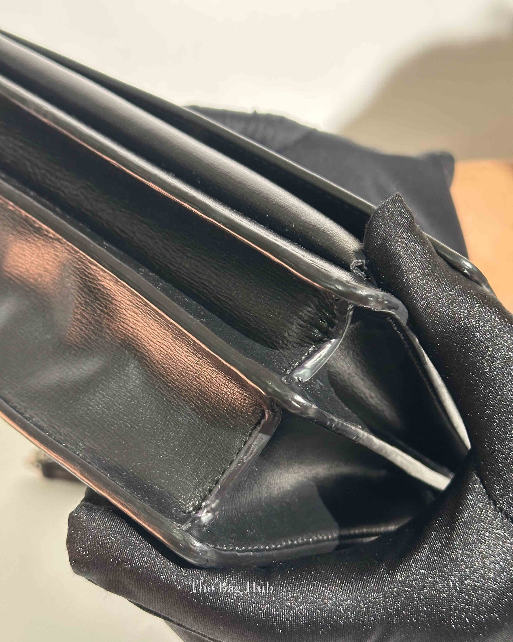 Saint Laurent Black Leather Medium Sunset Bag