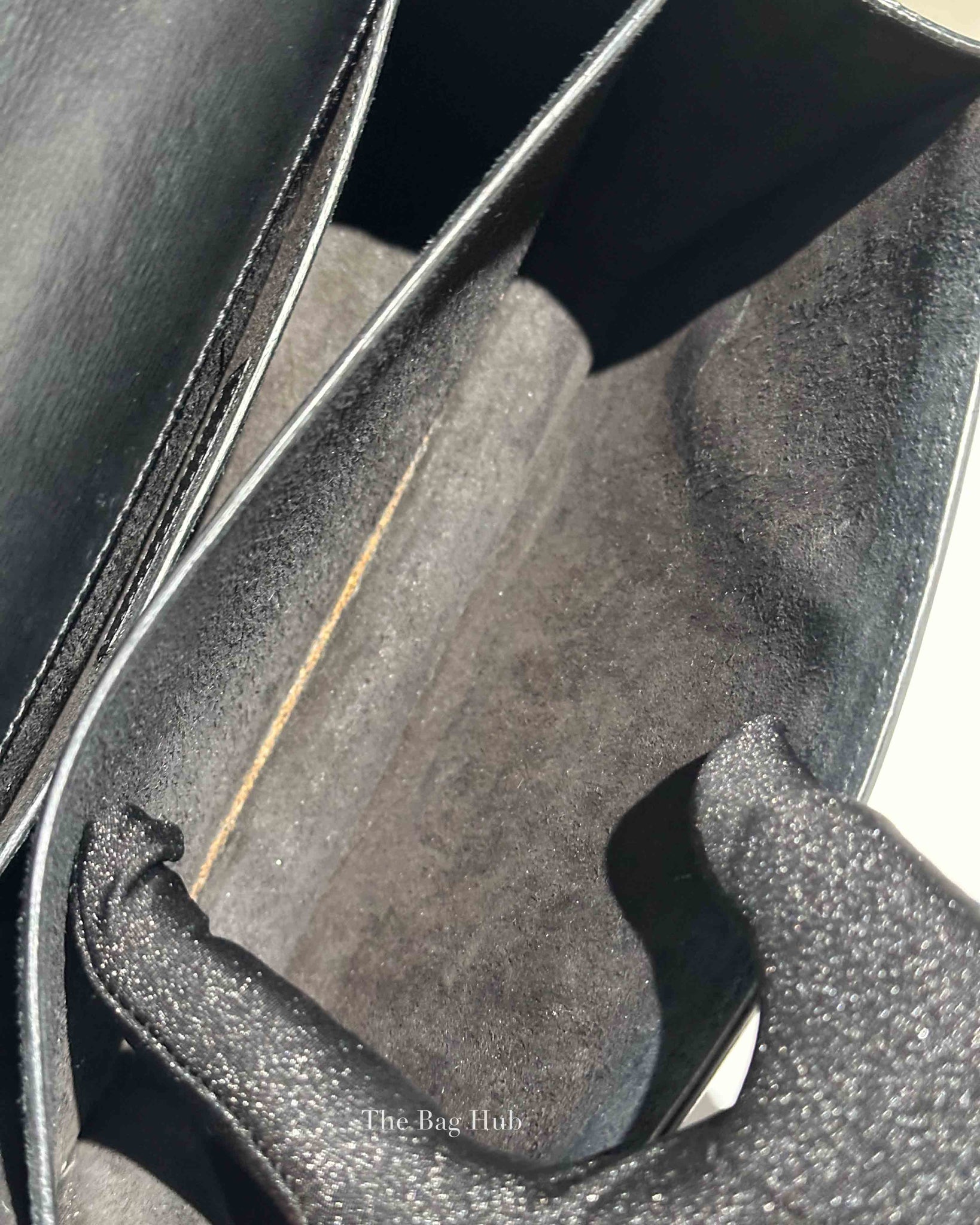 Saint Laurent Black Leather Medium Sunset Bag