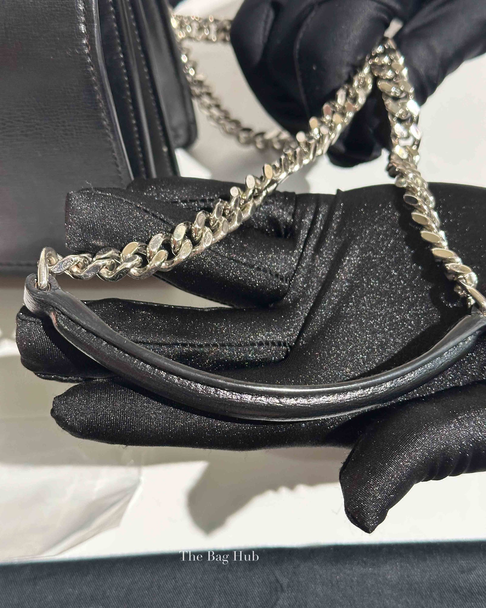 Saint Laurent Black Leather Medium Sunset Bag