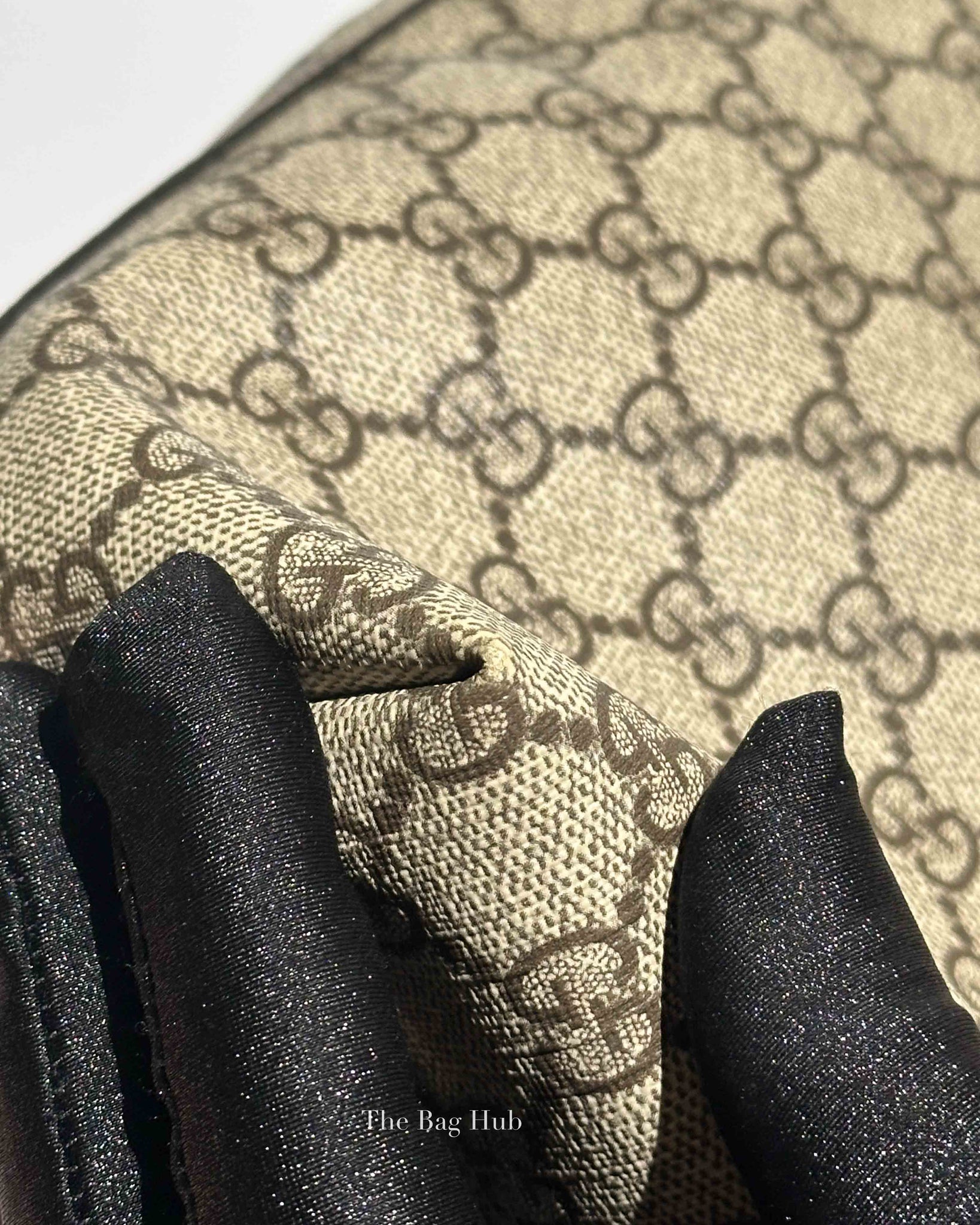 Gucci Brown Monogram Canvas Ophidia GG Supreme Medium Tote Bag