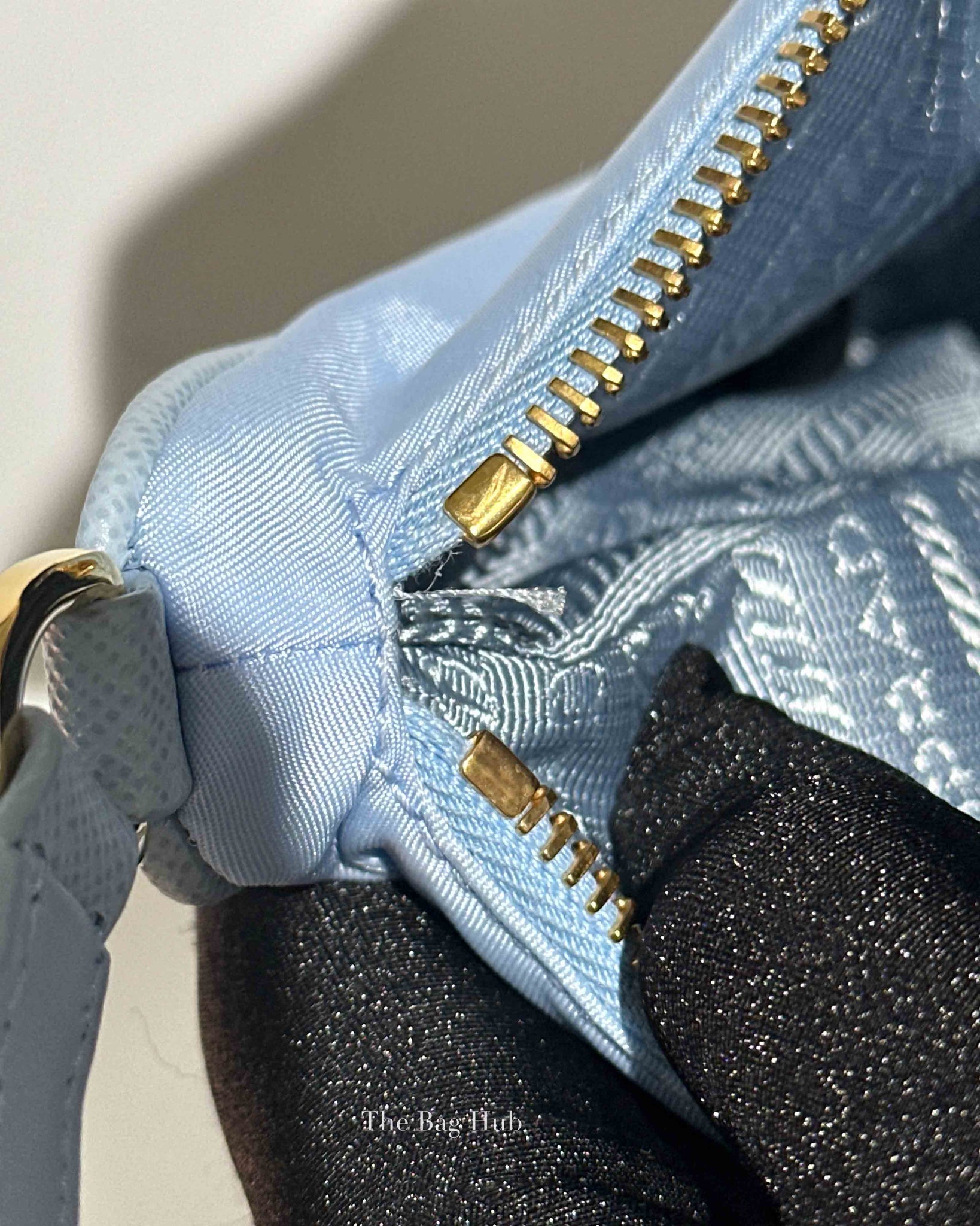 Prada Celeste 1 Tessuto/Saffiano Re-Edition 2005 Mini Bag 1NE204